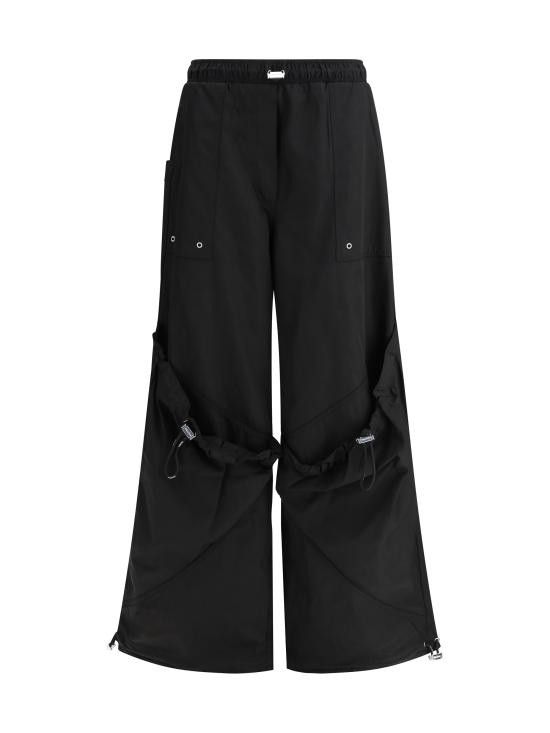 パンツ THE ATTICO SS25 NYLON LONG PANT (250WCP00255 PLL001AA 100) Black long pants for Women | THE ATTICO®