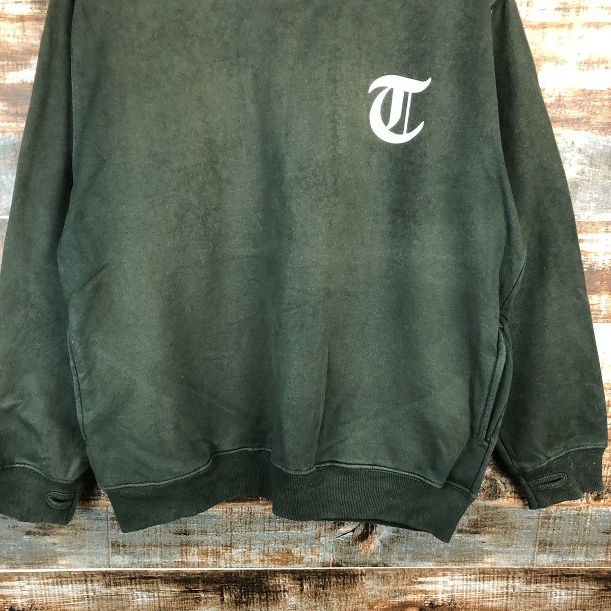 Japanese Brand Toiss Green Sweatshirt #A1521 Size US M / EU 48-50 / 2 - 7 Thumbnail