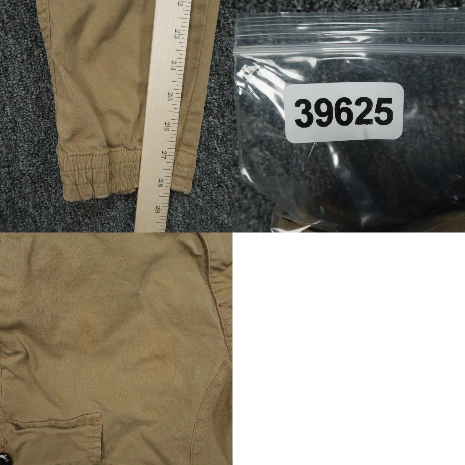 G-Star G-Star RAW Pants Mens Medium Beige Cargo Trouser Drawstring Front Flat Front Cotton Regular Inseam 29in Pockets Size US 31 - 8 Thumbnail