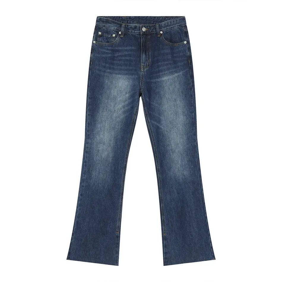 Japanese Brand Retro loose slit straight leg jeans Size US 32 / EU 48 - 5 Thumbnail