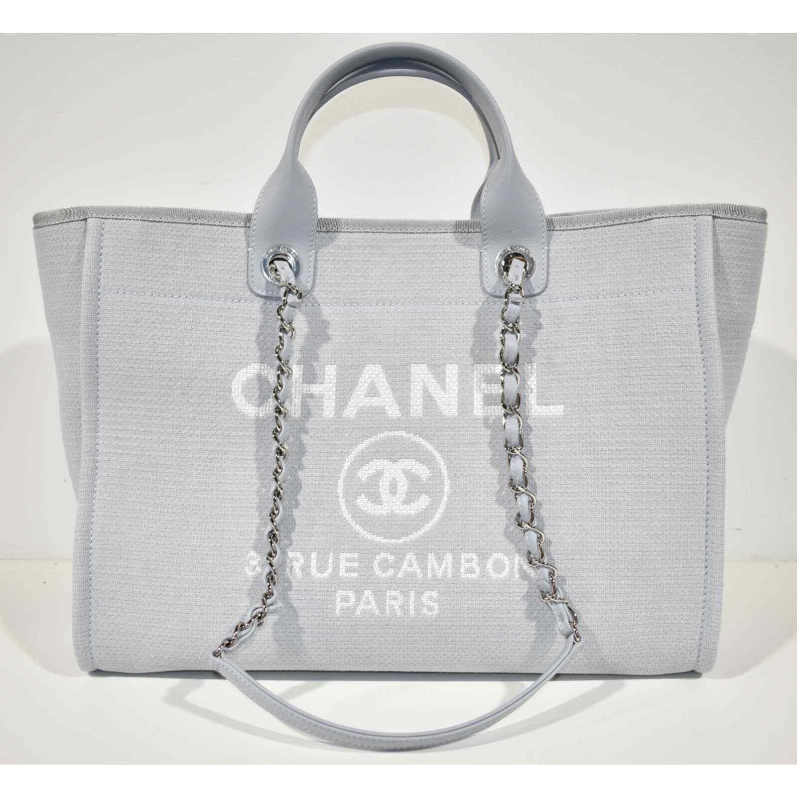 Chanel Chanel Deauville 30cm 2Way Silver Chain Handle Tote Bag Size ONE SIZE - 3 Thumbnail