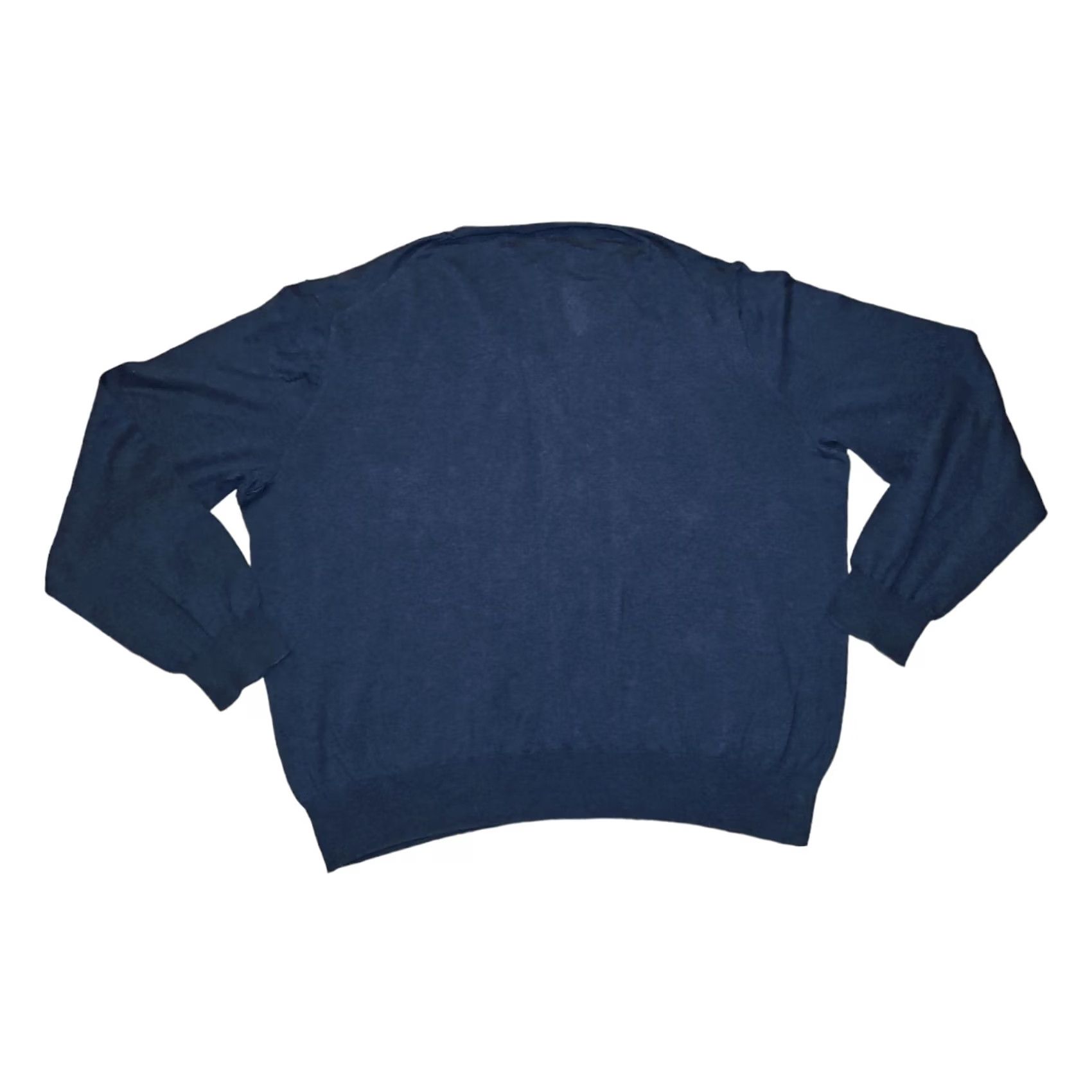 Polo Ralph Lauren VINTAGE Polo Ralph Lauren Sweater Men 2XL Blue V-Neck Pullover Long Sleeve Cotton Logo Embroidered 90s Classic Preppy Size US XXL / EU 58 / 5 - 7 Thumbnail