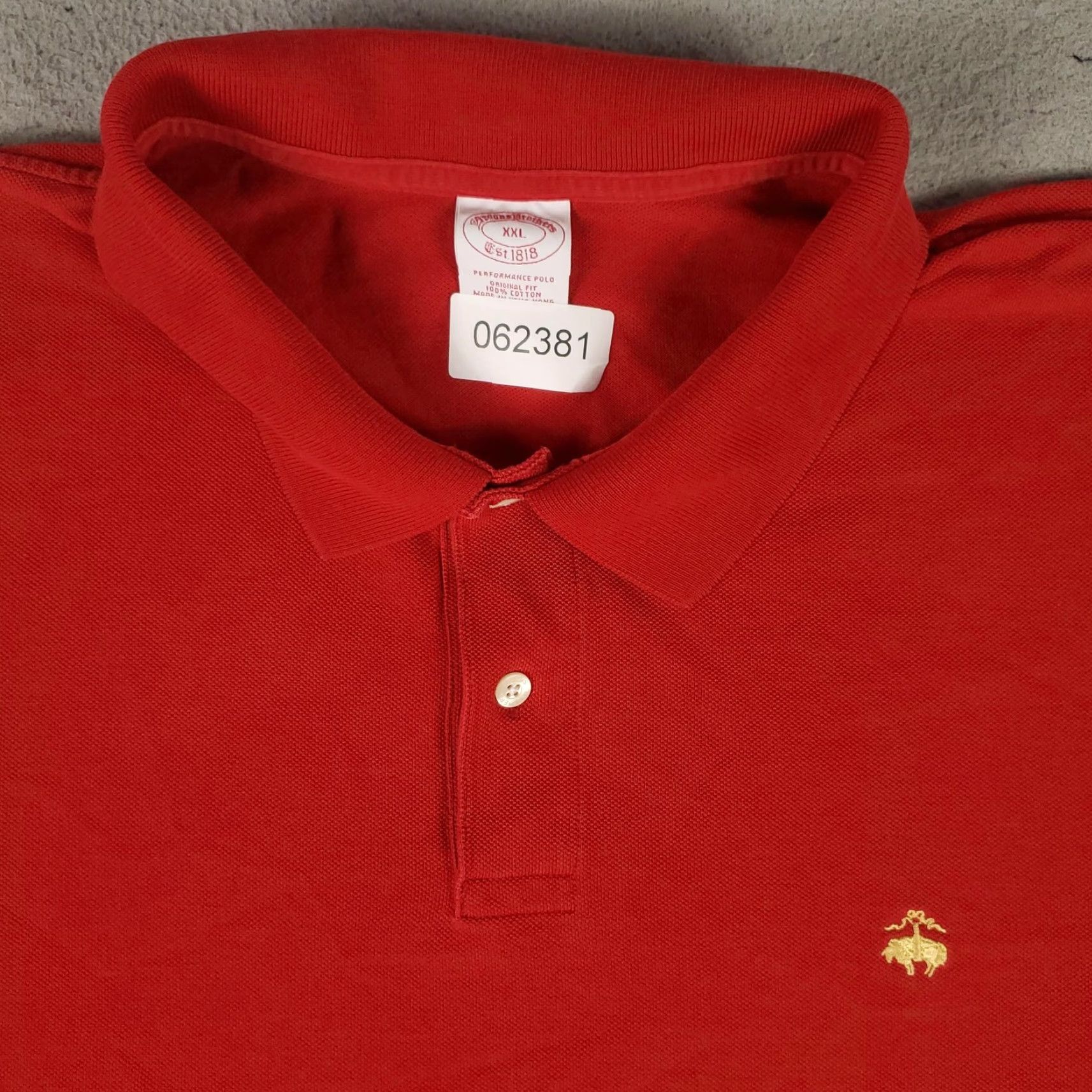 Brooks Brothers Brooks Brothers Mens Polo Shirt 2XL Short Sleeve Red Classic Casual Golf Tennis Size US XXL / EU 58 / 5 - 2 Thumbnail