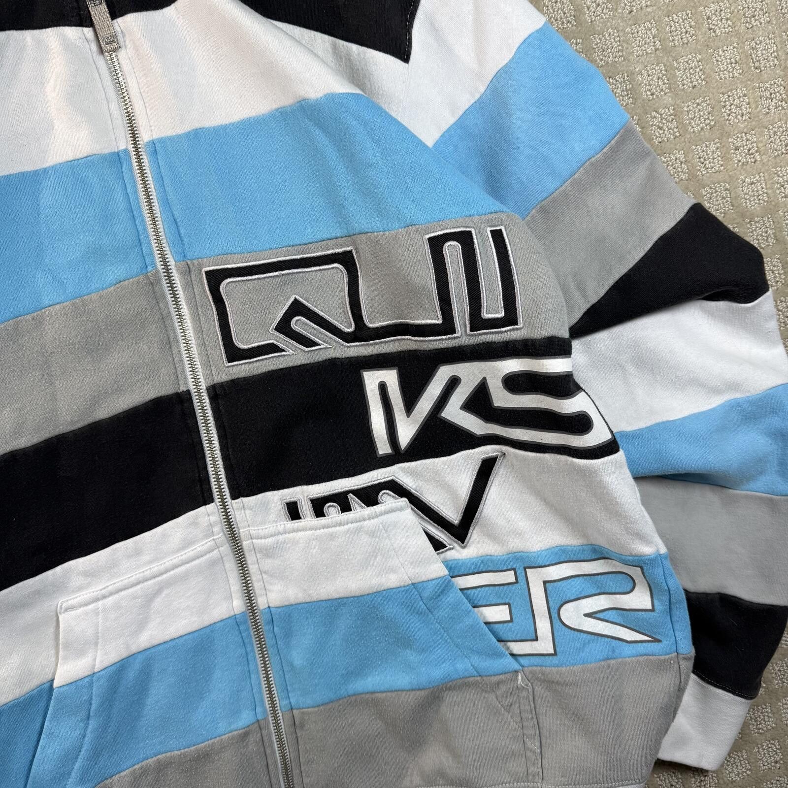 Quiksilver Y2K Quiksilver Striped Zip Up Hoodie Large Size US L / EU 52-54 / 3 - 2 Thumbnail