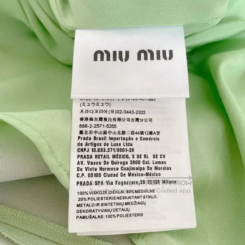 Miu Miu Miu Miu Sleeveless A-Line Dress in Green . Size XL / US 12-14 / IT 48-50 - 9 Thumbnail