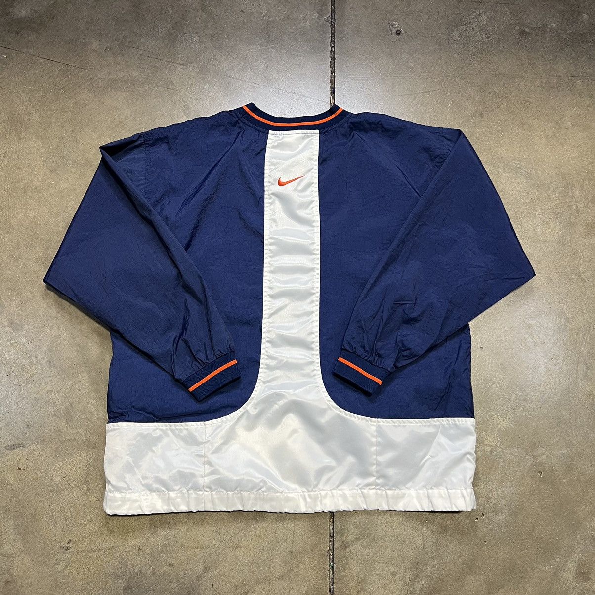 Nike × Vintage Vintage 90s Nike Windbreaker Jacket Mini Center Swoosh Boxy Size US XL / EU 56 / 4 - 7 Thumbnail