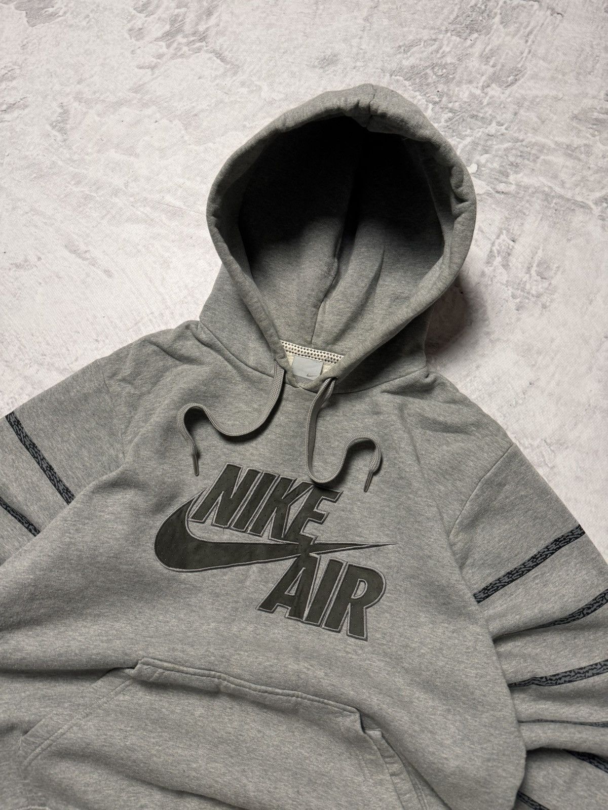 Nike × Vintage 00s Nike Vintage Airmax Big Logo Oversize Hoodie Y2K Size US S / EU 44-46 / 1 - 2 Thumbnail