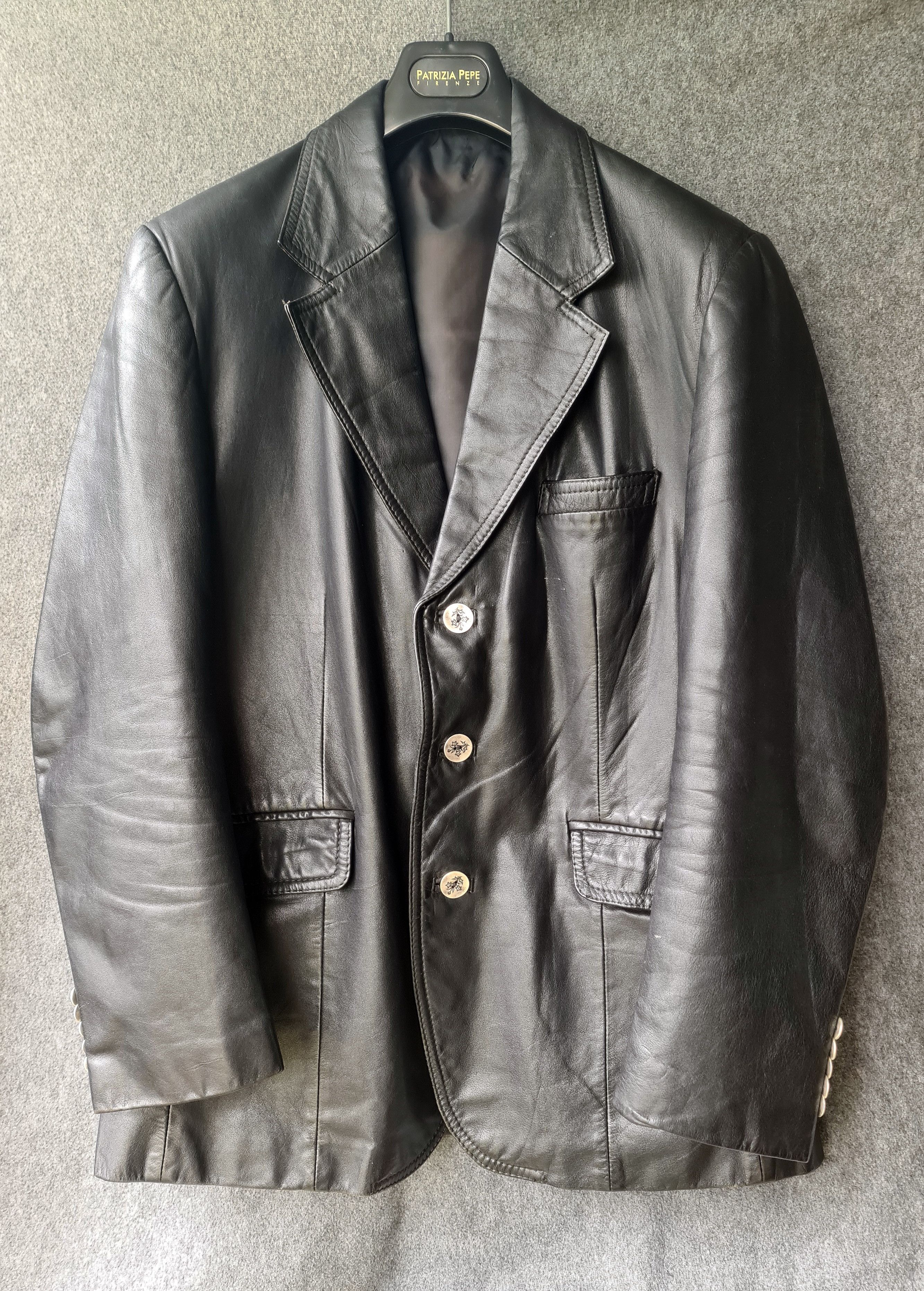 image of Leather Jacket in Black, Men's (Size Large)