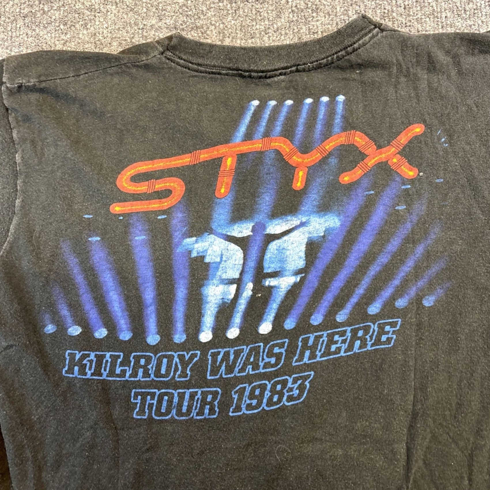 Vintage VINTAGE STYX Concert Tour Shirt Kilroy Was Here 1983 Black T Shirt L 100% Cotton Size US L / EU 52-54 / 3 - 7 Thumbnail