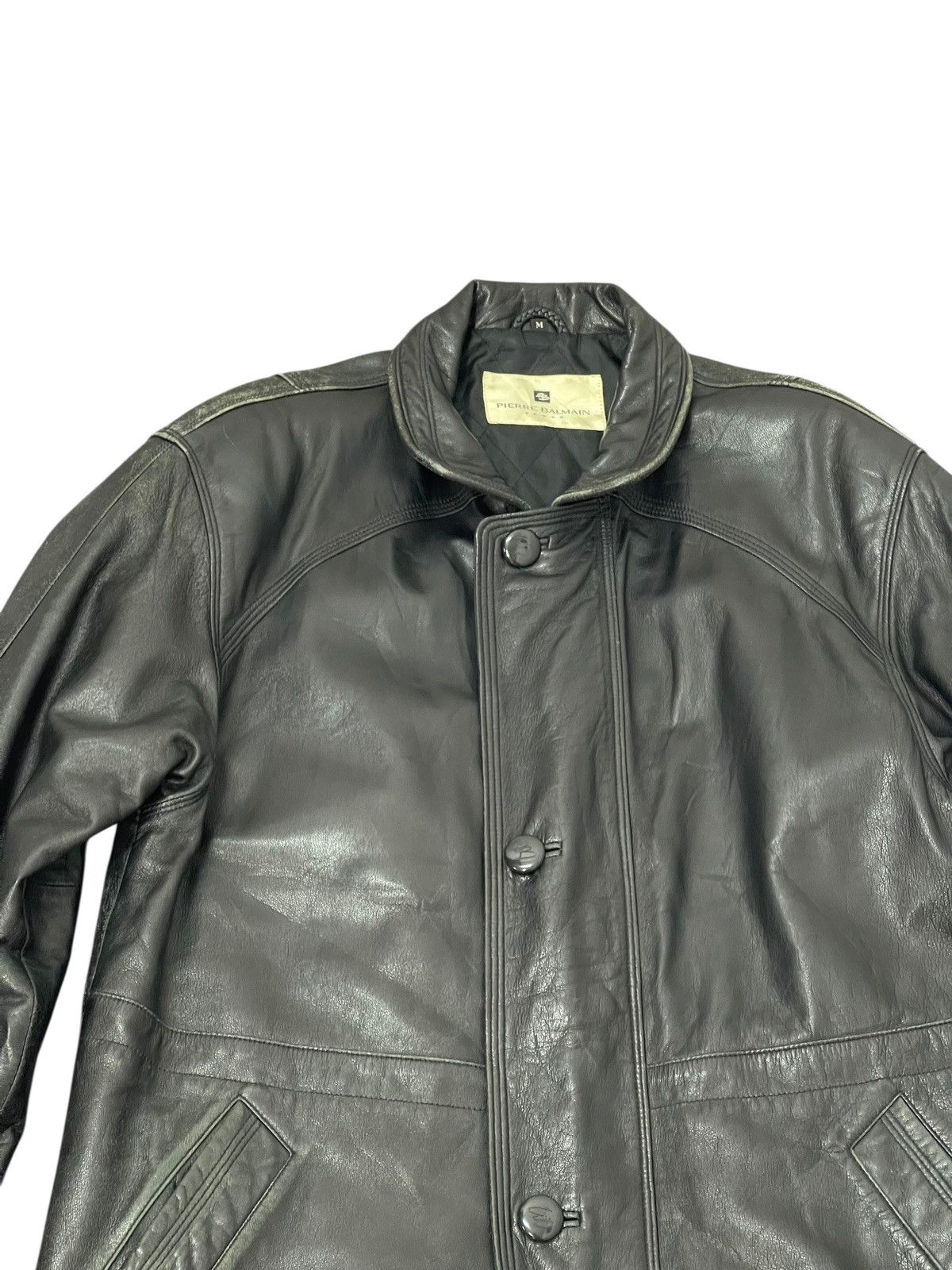 Pierre Balmain Leather Jacket Vtg 90s Pierre Balmain 7🟩2 | Grailed