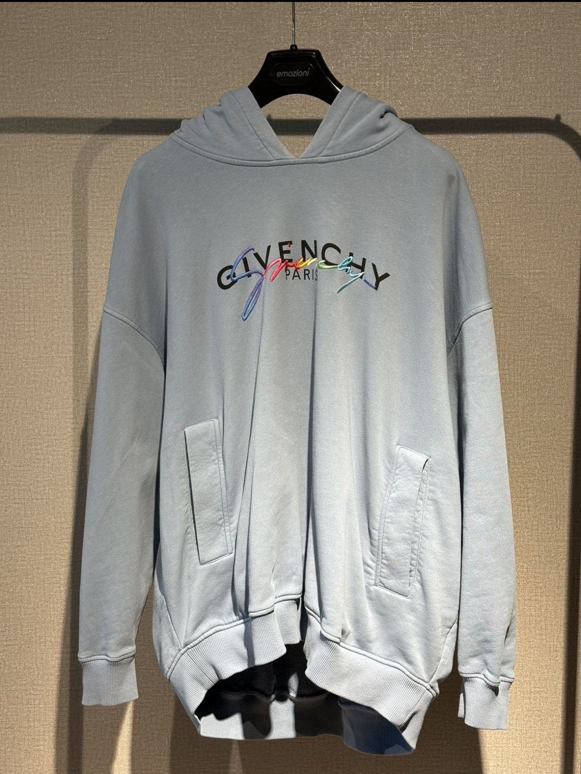 Givenchy Givenchy Blue Rainbow Signature Logo Hoodie Size XS / US 0-2 / IT 36-38 - 4 Thumbnail