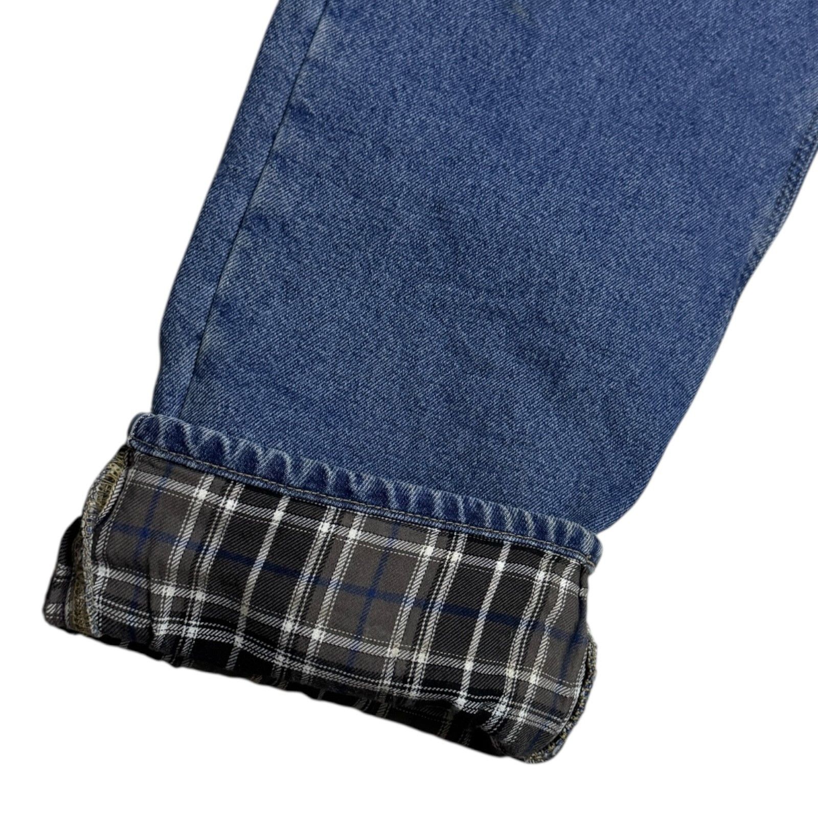 Carhartt CARHARTT Plaid Flannel Lined Work Denim Pants Jeans 37x34 Size US 37 - 7 Thumbnail