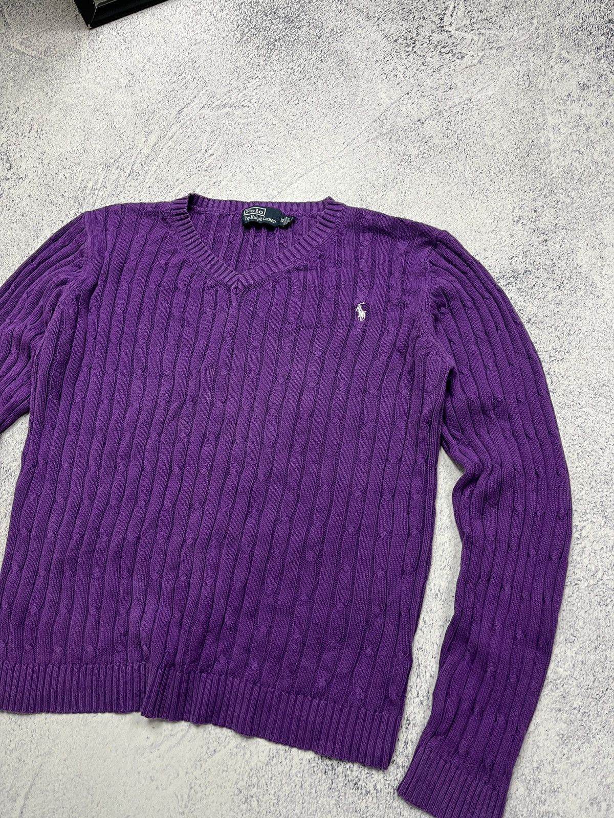 Polo Ralph Lauren Polo Ralph Lauren Cable Knit Jumper Sweater Women’s Purple Size XL / US 12-14 / IT 48-50 - 3 Thumbnail