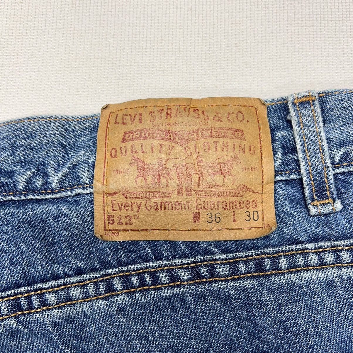 Levi's × Vintage VTG Levis Jeans 512 Blue Slim Taper Faded Washed Denim Size US 36 / EU 52 - 8 Thumbnail