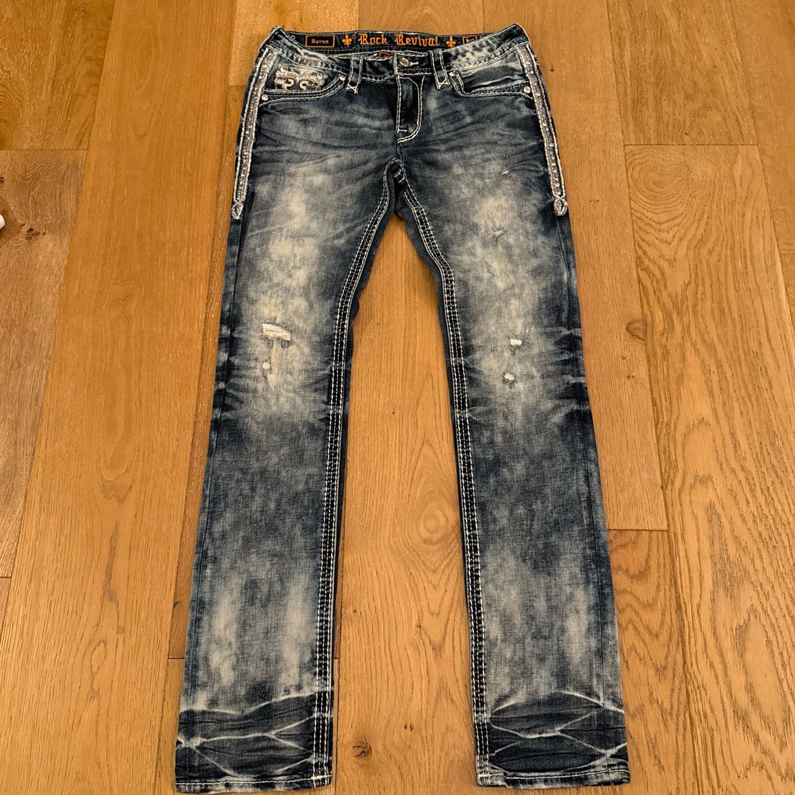 Rock Revival Rock Revival Y2K Bling “Raven” Straight Leg Jeans Size 28 Size US 28 / EU 44 - 4 Thumbnail
