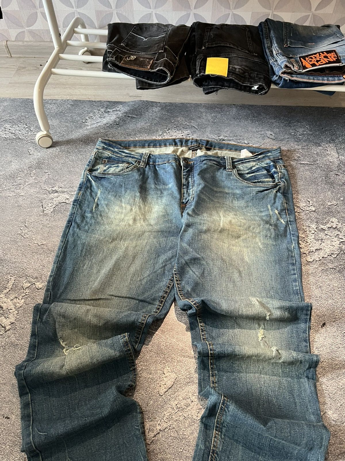 Vintage Archive Underground Distressed Rainbow Baggy Jeans Size US 42 / EU 58 - 3 Thumbnail