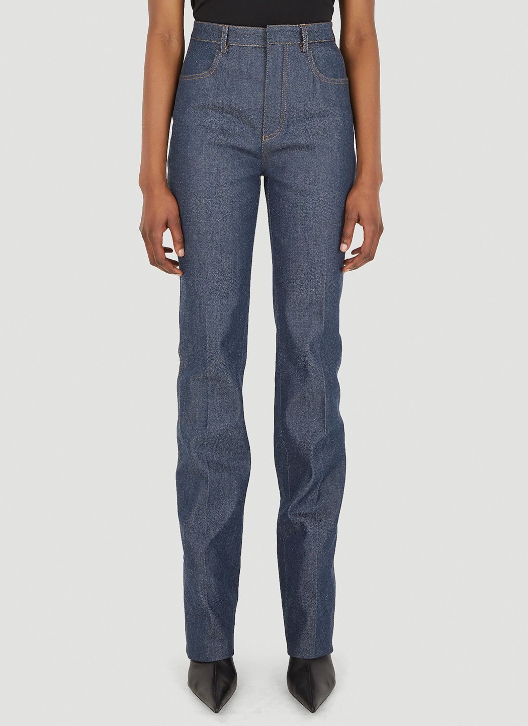Saint Laurent Paris Straight-Leg Denim Jeans Size 34" / US 12 / IT 48 - 1 Thumbnail