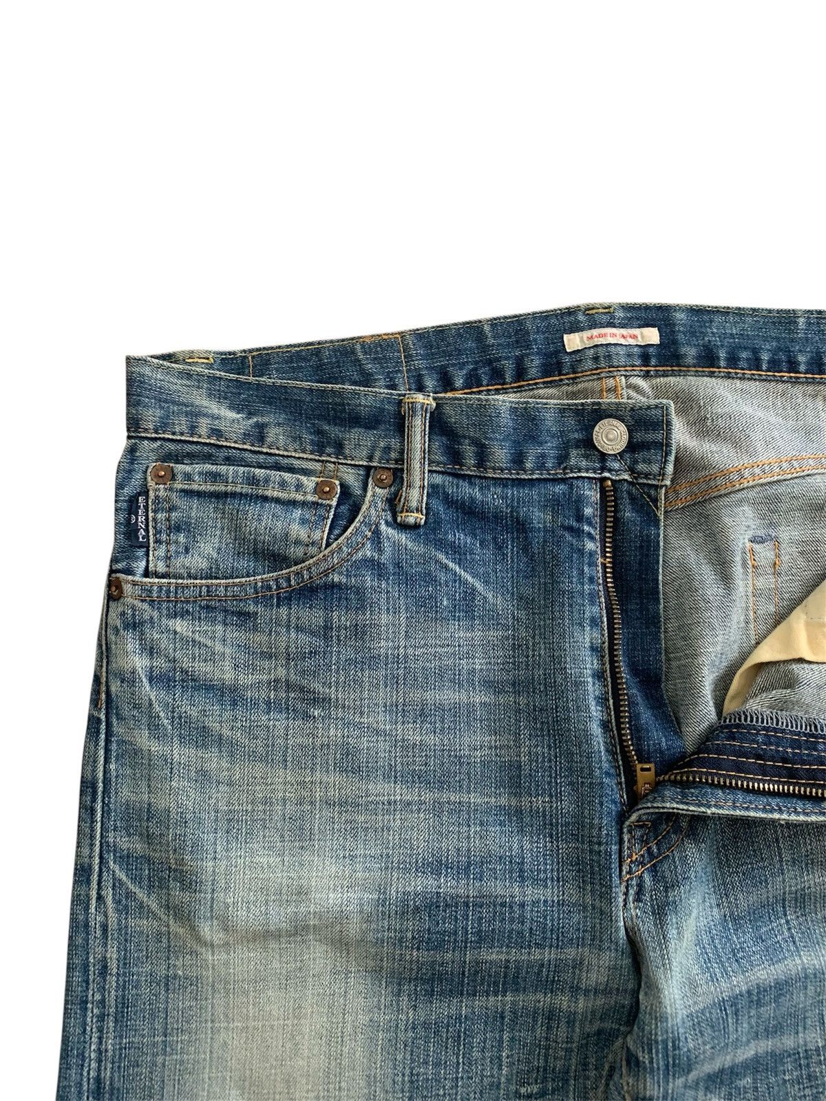 Eternal Eternal Japan Distressed Faded Blue Jeans Size US 34 / EU 50 - 5 Thumbnail
