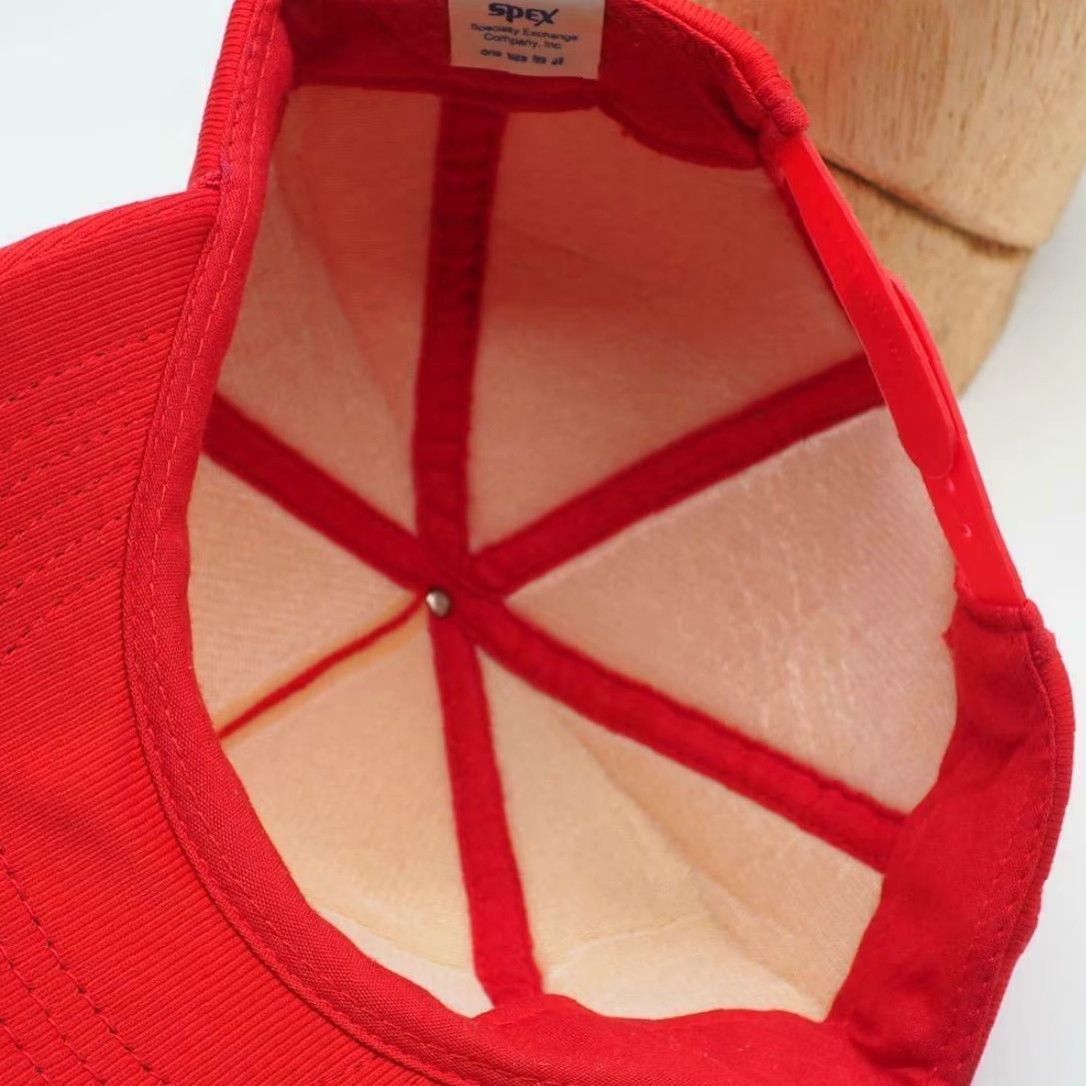 Vintage VINTAGE Strapback Trucker Hat Cap Baker & Sons 1980's Unbranded Unisex Adults Adjustable Red Hat Mens Girls Boys Size ONE SIZE - 3 Thumbnail