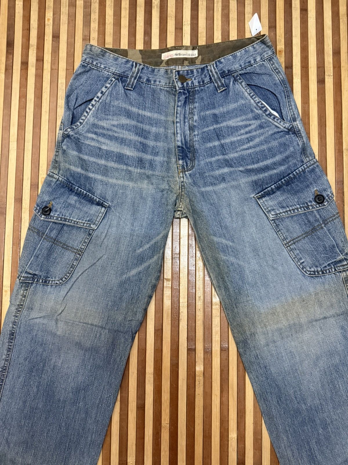 Hanes Baggy Hanes Denim Cargo Pants Multipocket / Streetwear Size US 30 / EU 46 - 4 Thumbnail