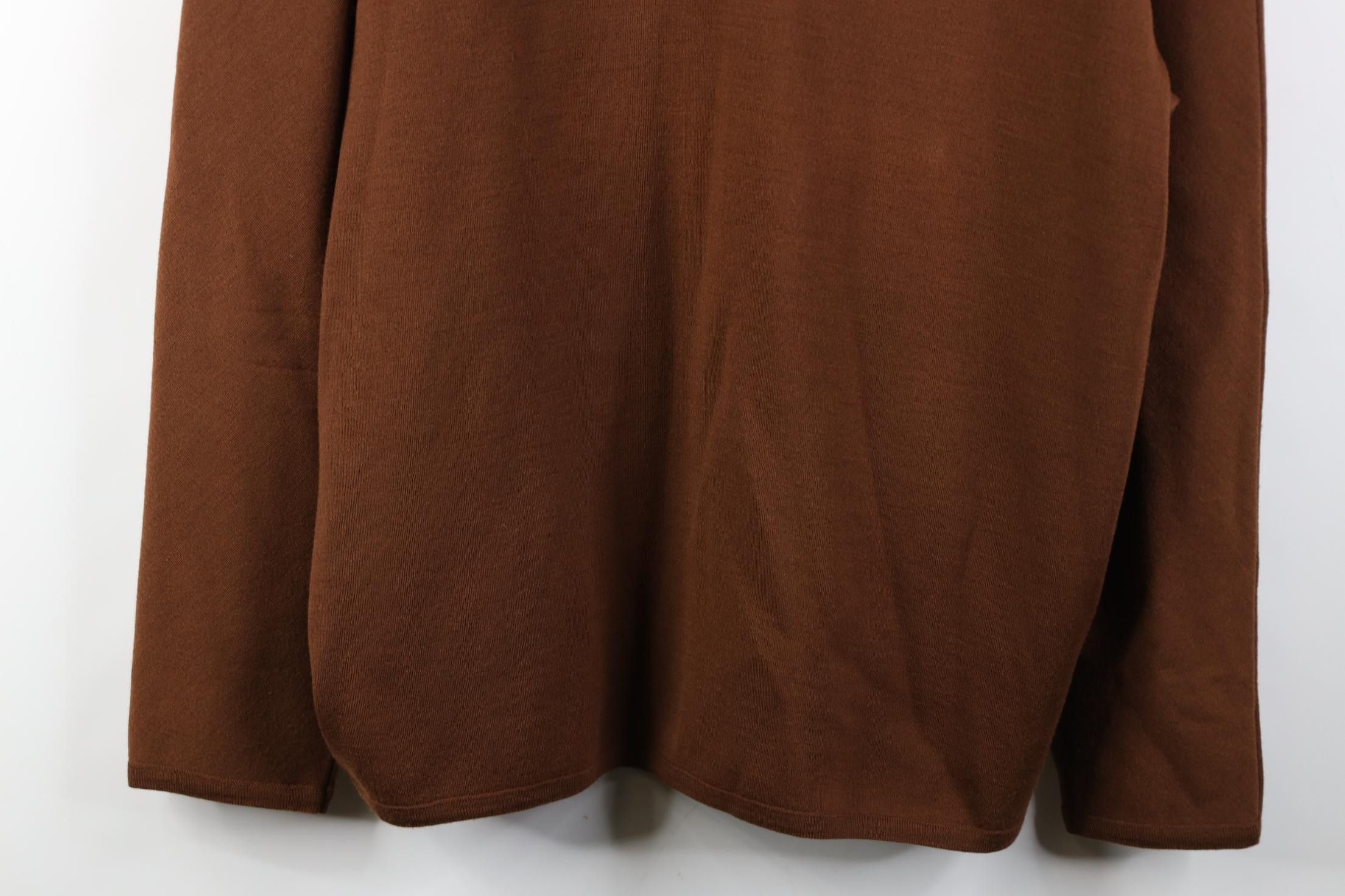 Vintage Vintage 70s Streetwear Wool Knit V-Neck Sweater Brown USA Size US L / EU 52-54 / 3 - 3 Thumbnail