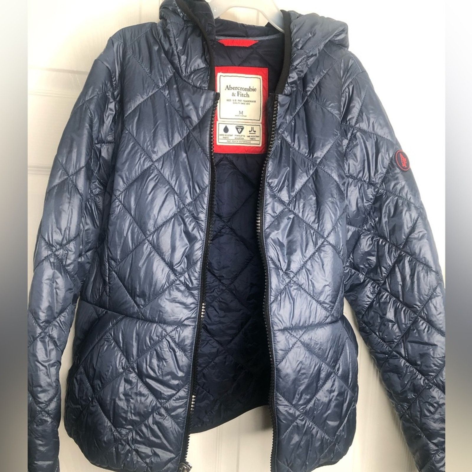 Abercrombie & Fitch Abercrombie & Fitch Quilted Puffer Jacket —Medium— Blue Size M / US 6-8 / IT 42-44 - 3 Thumbnail