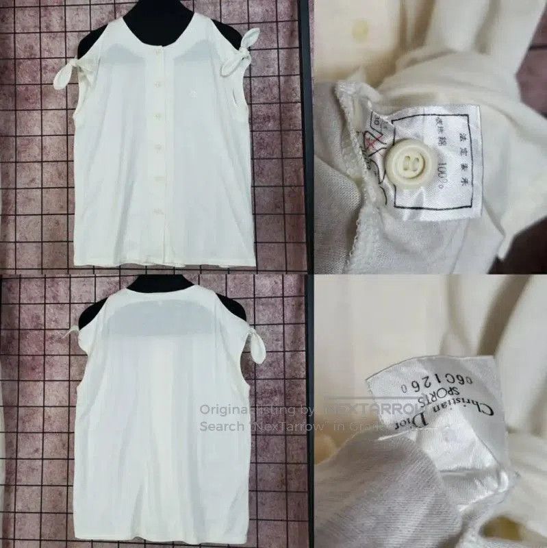 Dior Dior White Cotton Women's T. Size S / US 4 / IT 40 - 2 Thumbnail