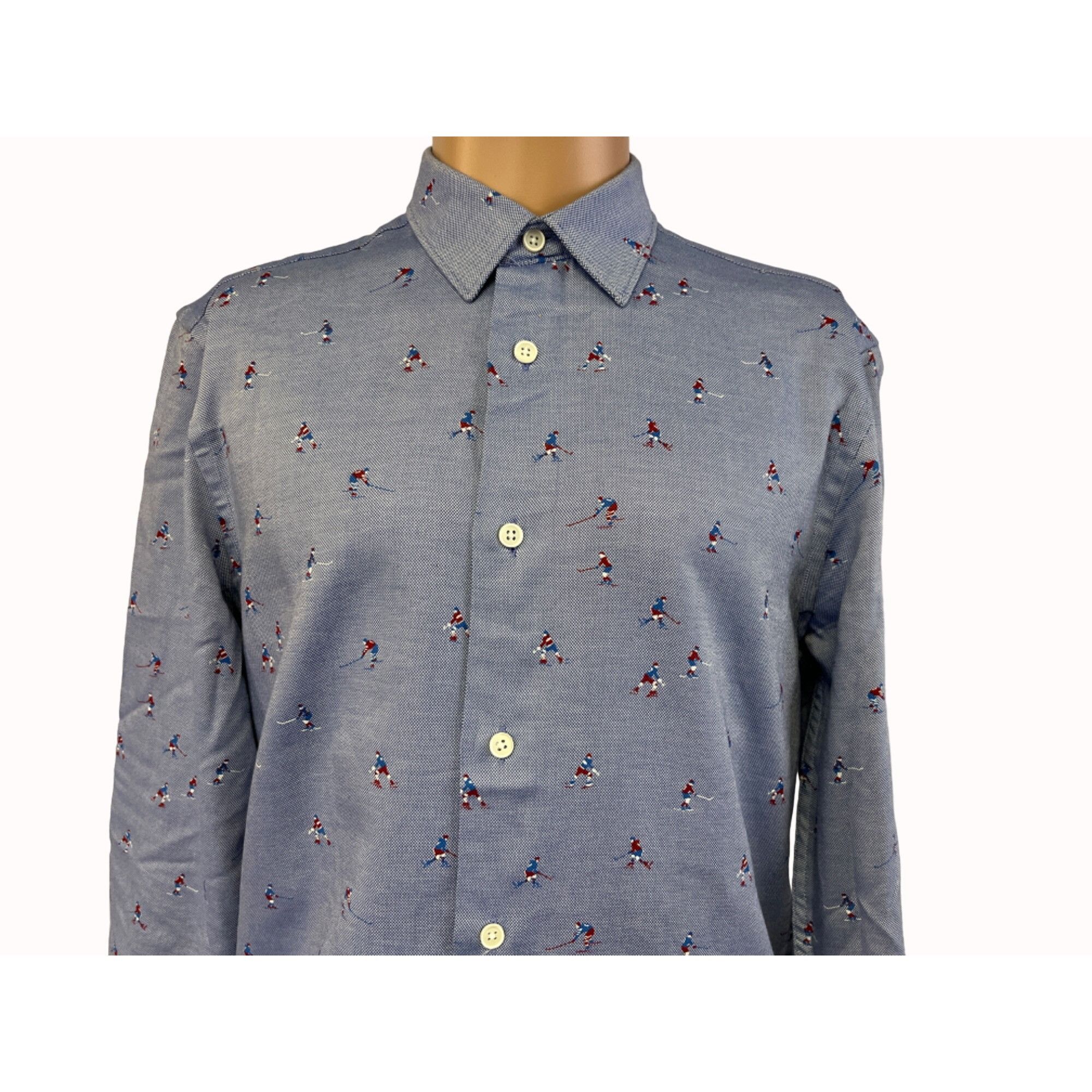 Zara Zara Man Men's Blue Shirt/Button Up/Slim Fit Sz M SKU 4701 Size US M / EU 48-50 / 2 - 2 Thumbnail