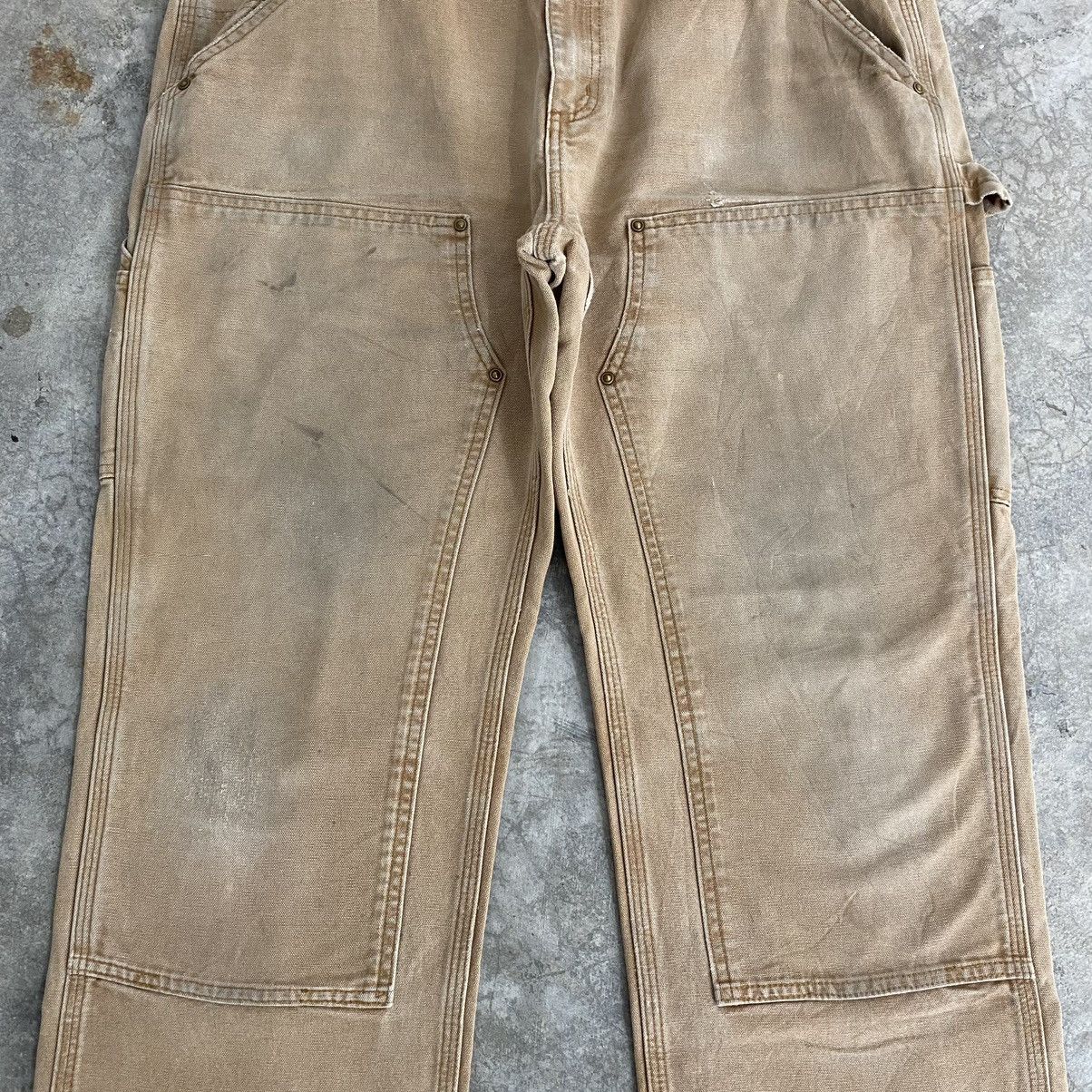 Carhartt VTG Carhartt Double Knee Faded Distressed Carpenter Pants Size US 37 - 6 Thumbnail