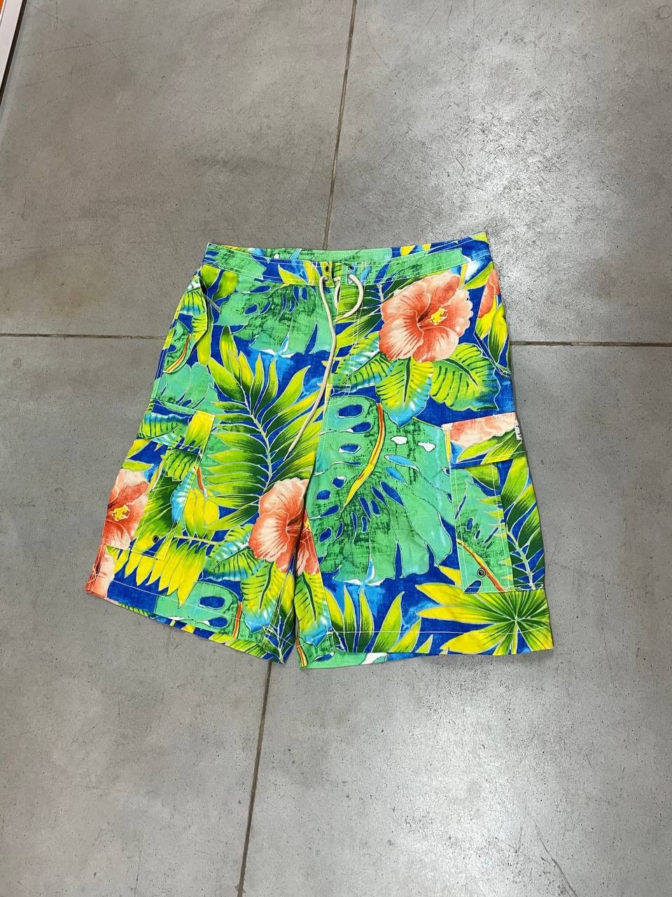 Vintage Polo Ralph Lauren Cargo Swim Shorts Floral Pattern