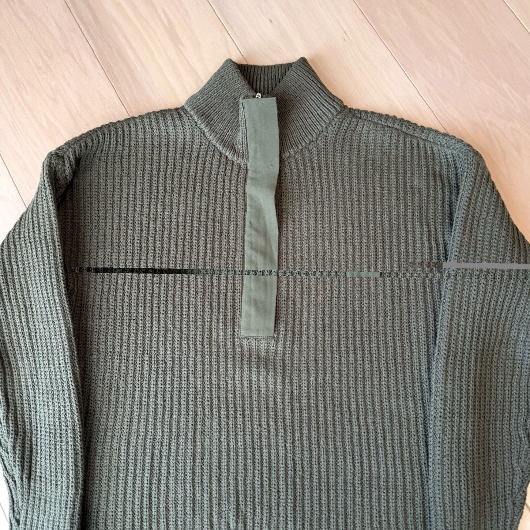 Outerknown Outerknown Sweater Small Green 1/2 Zip Cotton Pullover Minimalist NATO-Style? Size US S / EU 44-46 / 1 - 4 Thumbnail