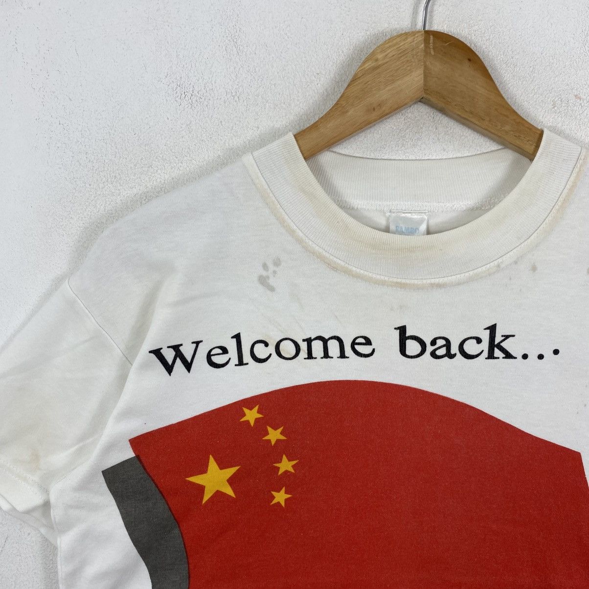 Vintage Vtg 1997 Hong Kong Handover T-Shirt M China UK Rambo Tag Size US M / EU 48-50 / 2 - 4 Thumbnail