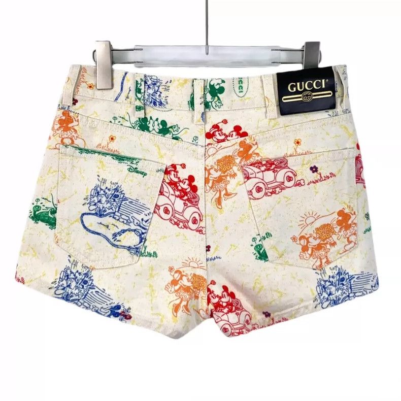 Gucci Gucci Beige graffiti cartoon Mickey Mouse printed cotton ca Size 27" / US 4 / IT 40 - 2 Thumbnail