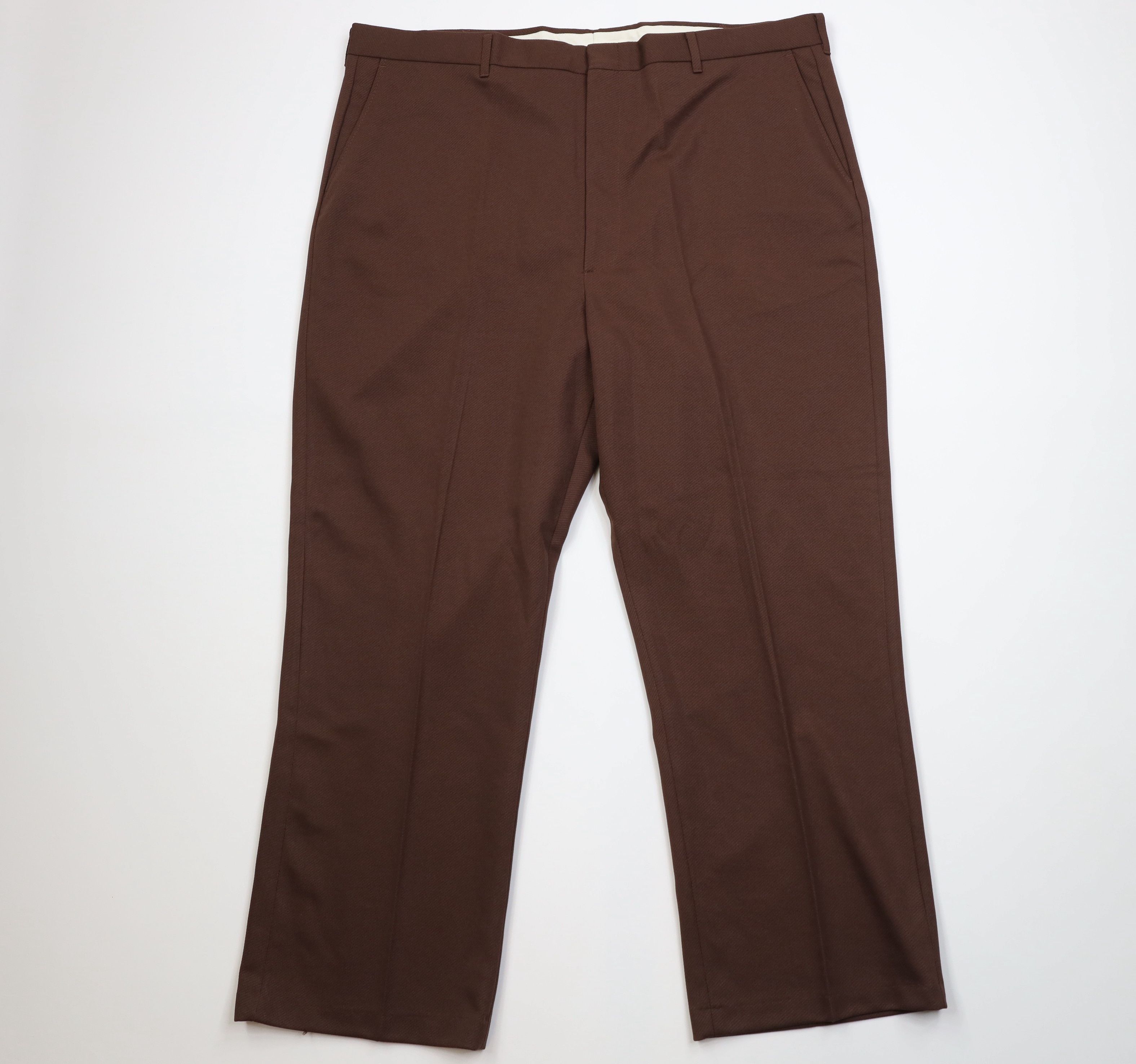 Vintage NOS Vintage 90s Streetwear Wide Leg Chino Pants Brown USA Size US 43 - 1 Thumbnail
