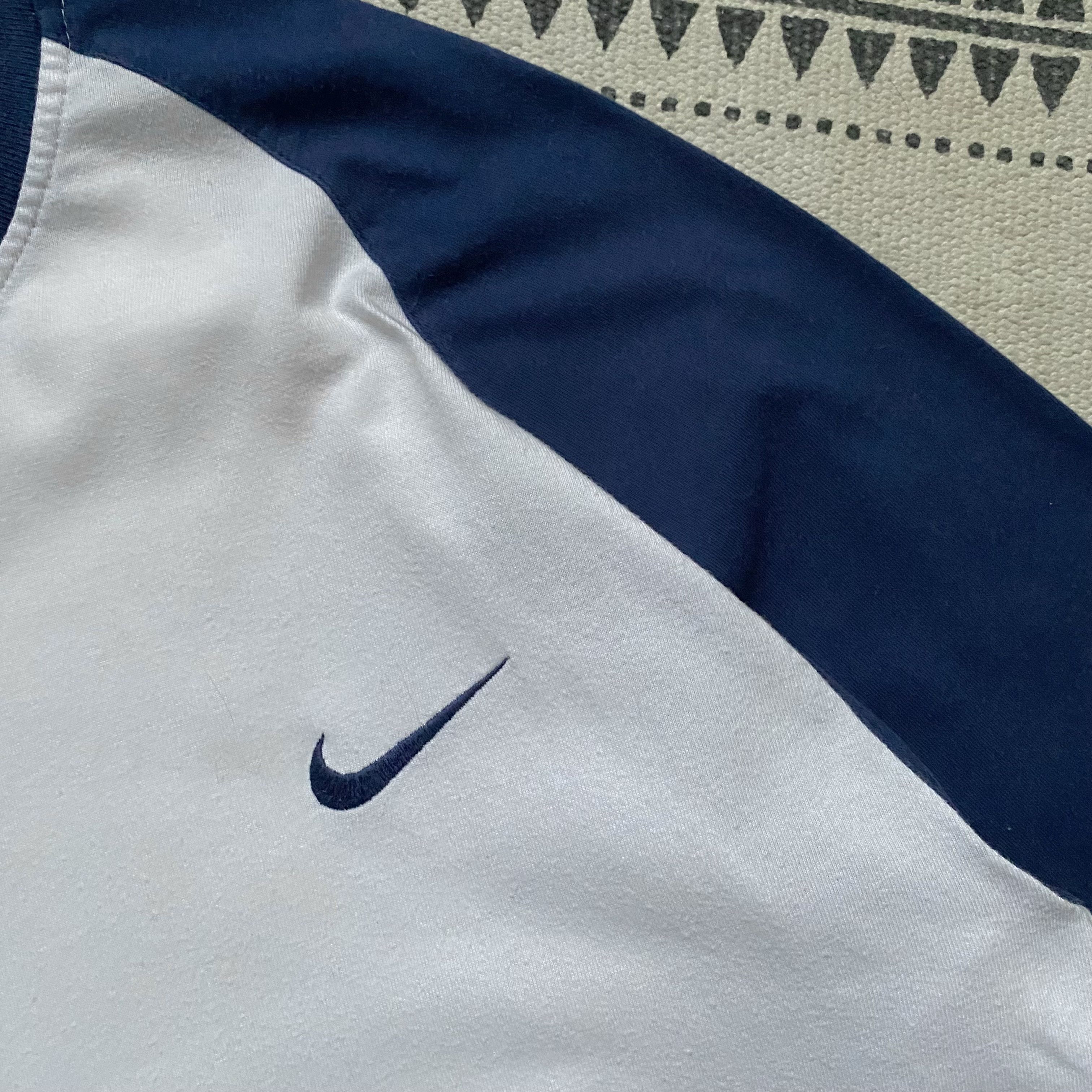 Nike 🛹 Vintage 80s Nike tee 3/4 sleeve mini Swoosh Y2K Size US S / EU 44-46 / 1 - 5 Thumbnail