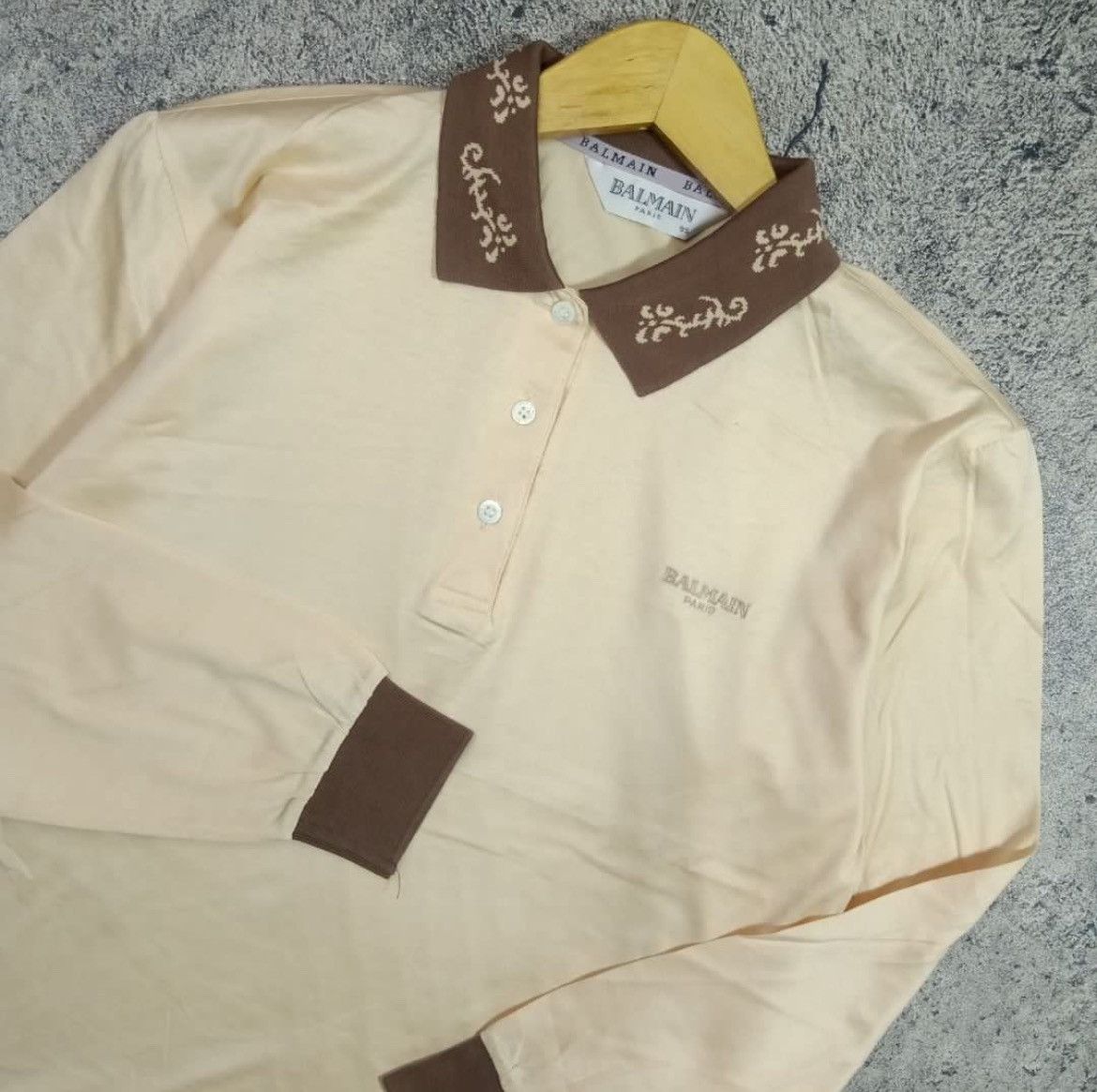 Balmain × Pierre Balmain Vintage Balmain Polo Shirt Size US M / EU 48-50 / 2 - 2 Thumbnail