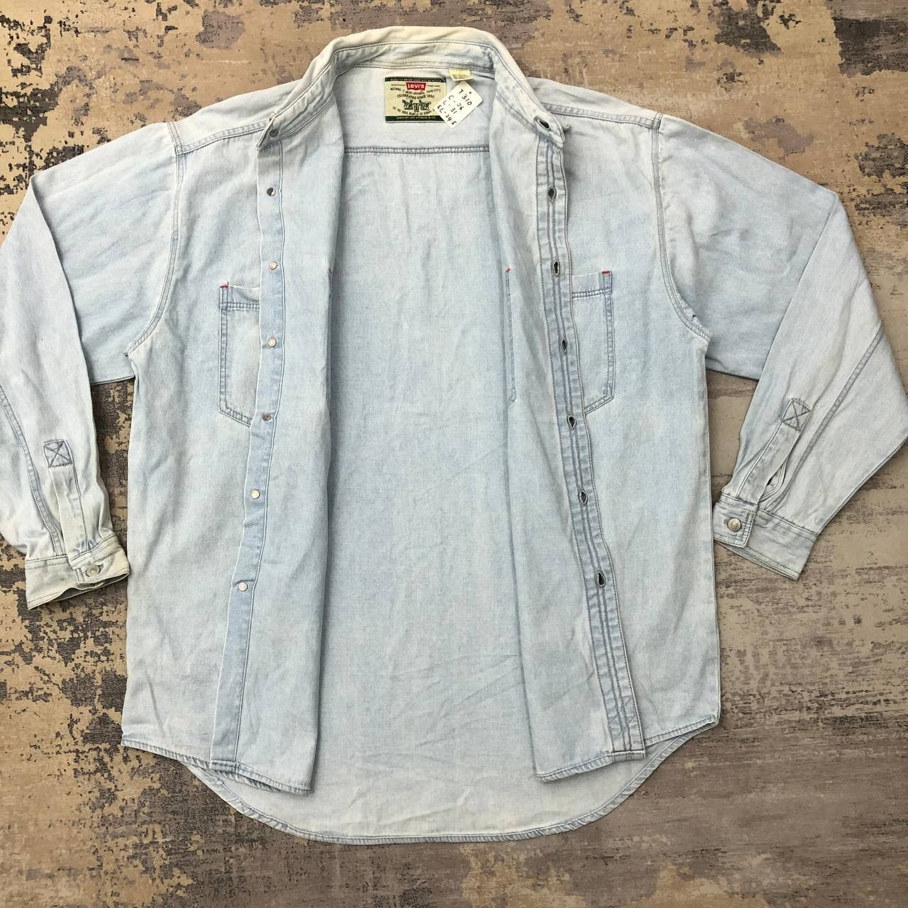 Levi's T310 VTG LEVI'S WORKWEAR BLUE WASH DENIM SHIRTS Size US L / EU 52-54 / 3 - 3 Thumbnail