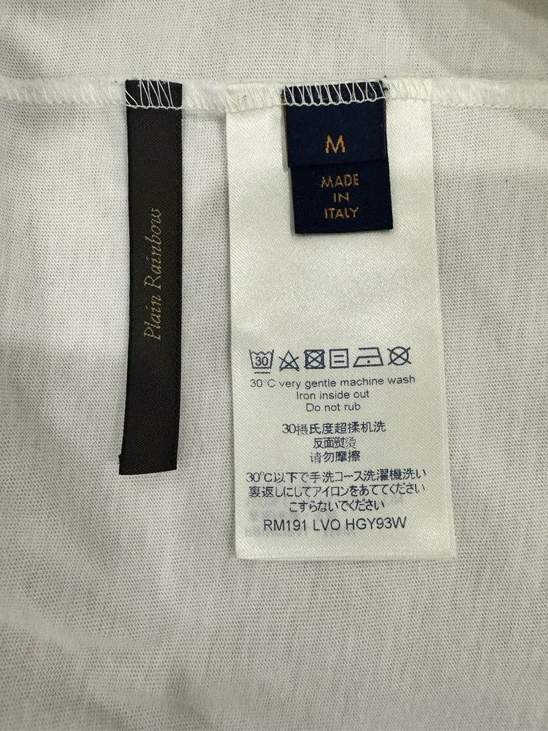 Louis Vuitton Louis Vuitton Embroidered Swirl White T-Shirt Short Sleeve Size US M / EU 48-50 / 2 - 3 Thumbnail