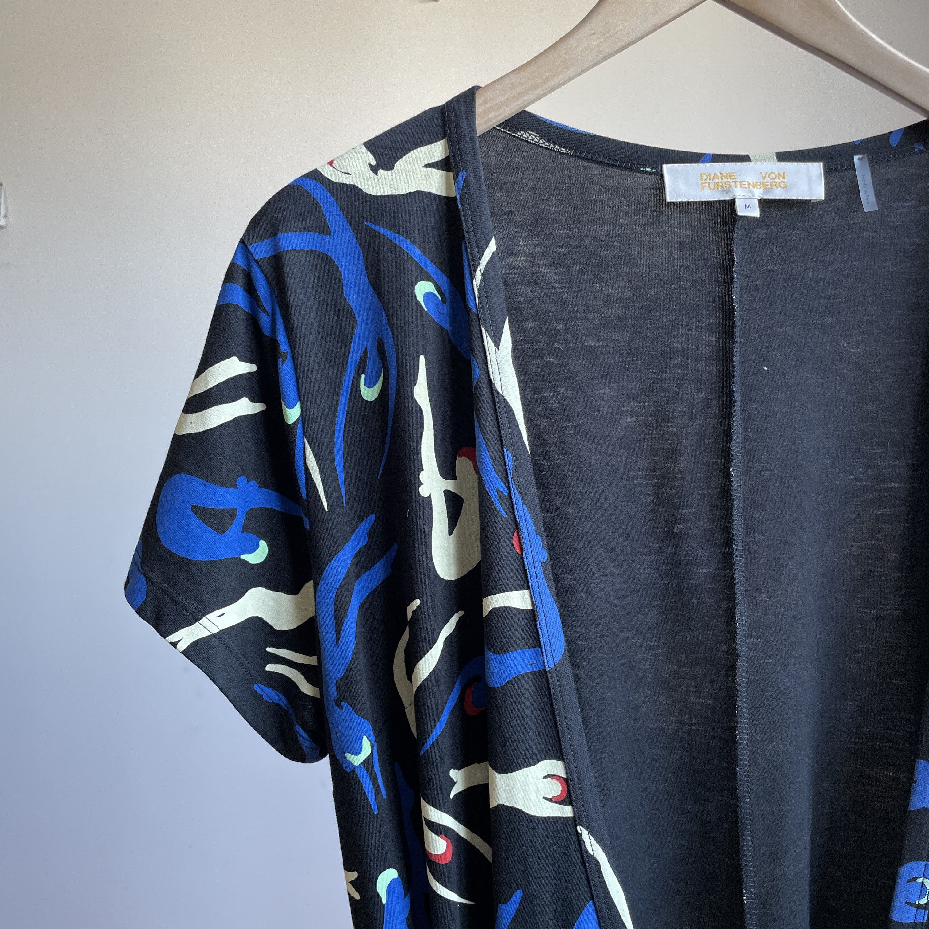 Diane von Furstenberg Cotton Short Sleeve Wrap Dress