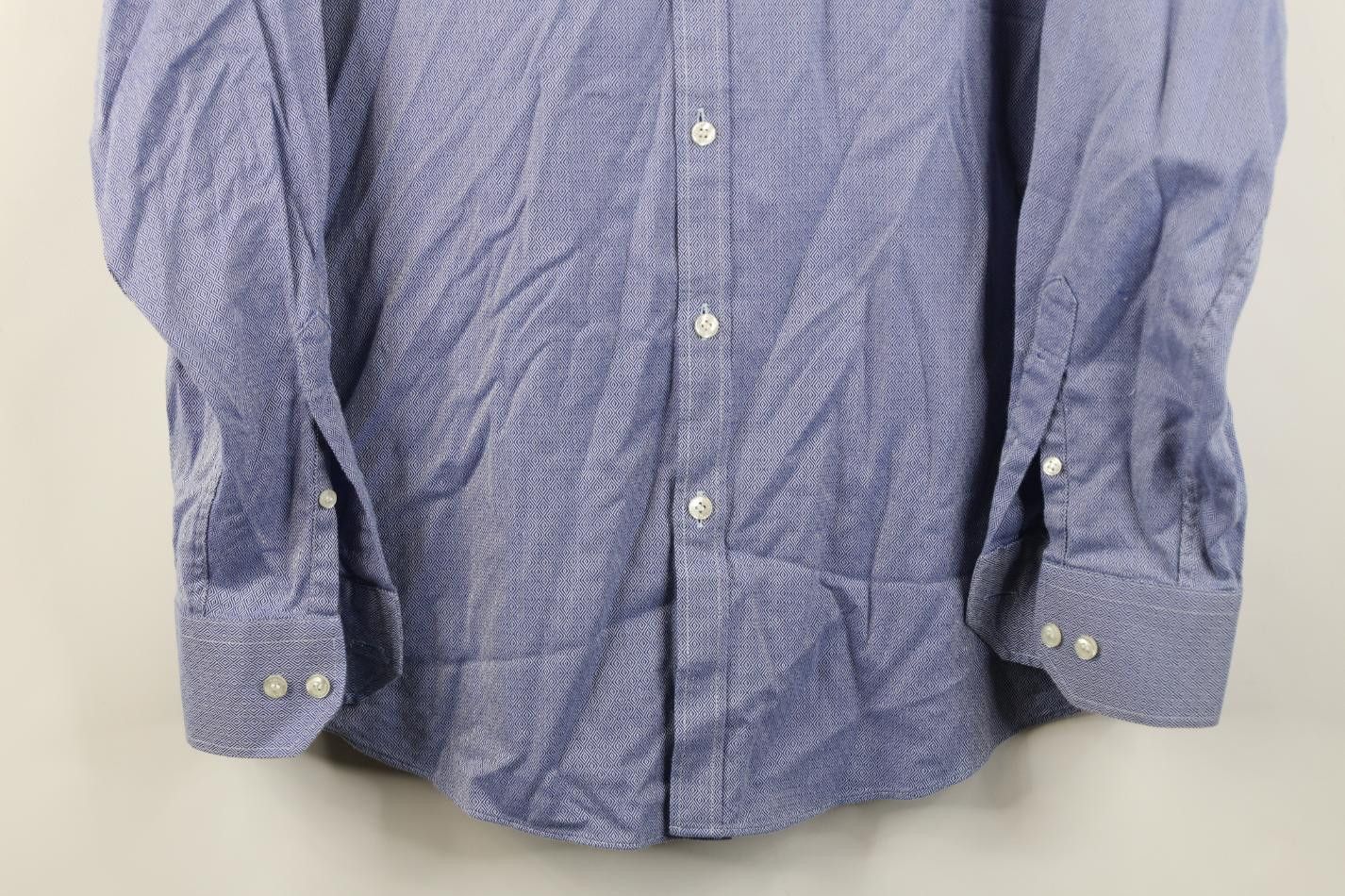 Vintage Y2K Streetwear Geometric Collared Button Shirt Blue Cotton Size US L / EU 52-54 / 3 - 3 Thumbnail