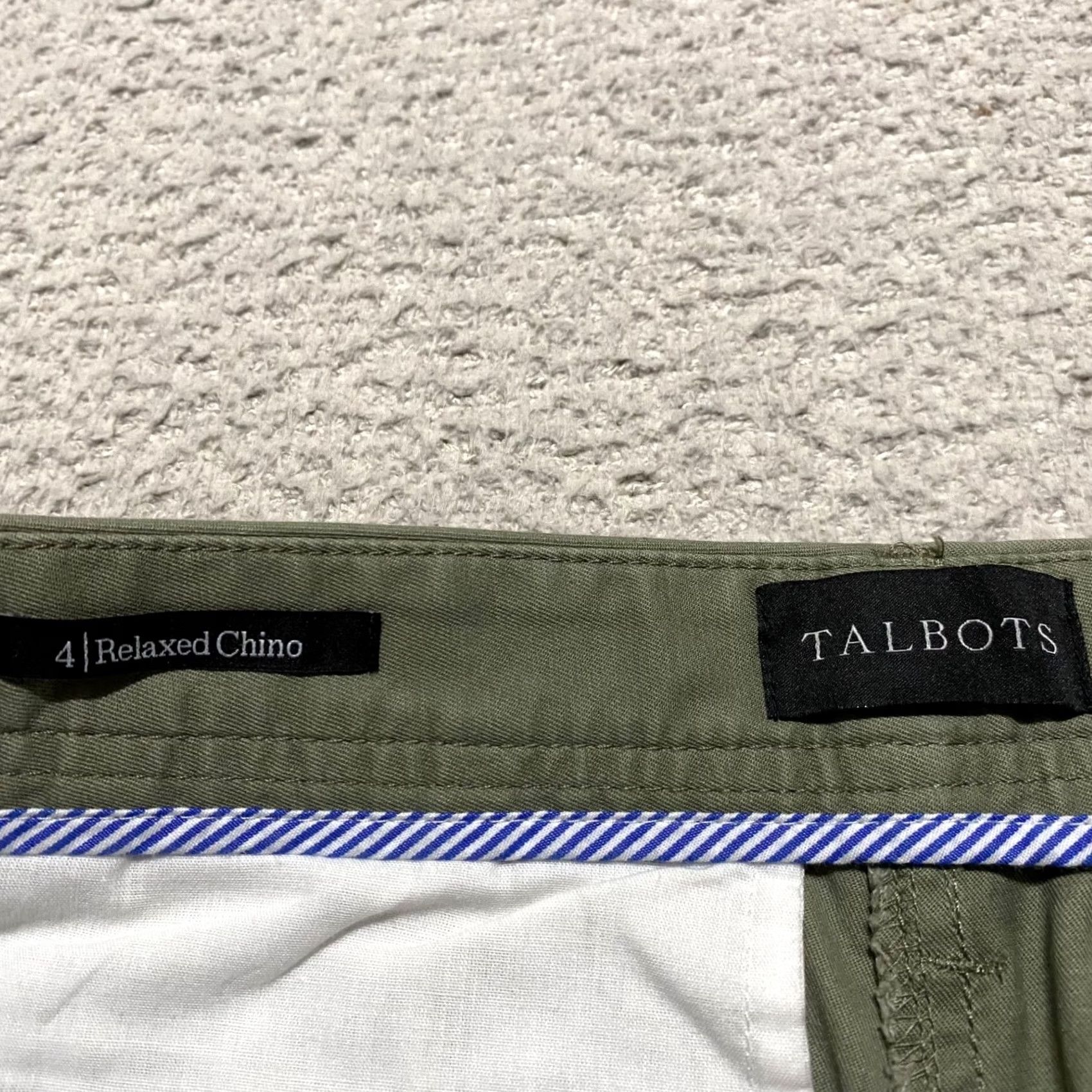 Talbots Talbots Womens Pants Green sz 4 Chino Business Casual Mid Rise Straight Relaxed Size 27" / US 4 / IT 40 - 3 Thumbnail