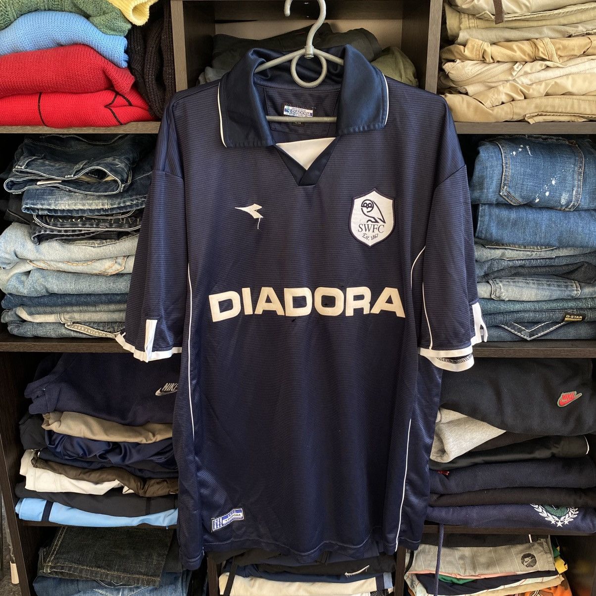 Diadora Vintage Diadora Sheffield Wednesday 2002 Home soccer jersey Size US XL / EU 56 / 4 - 1 Thumbnail