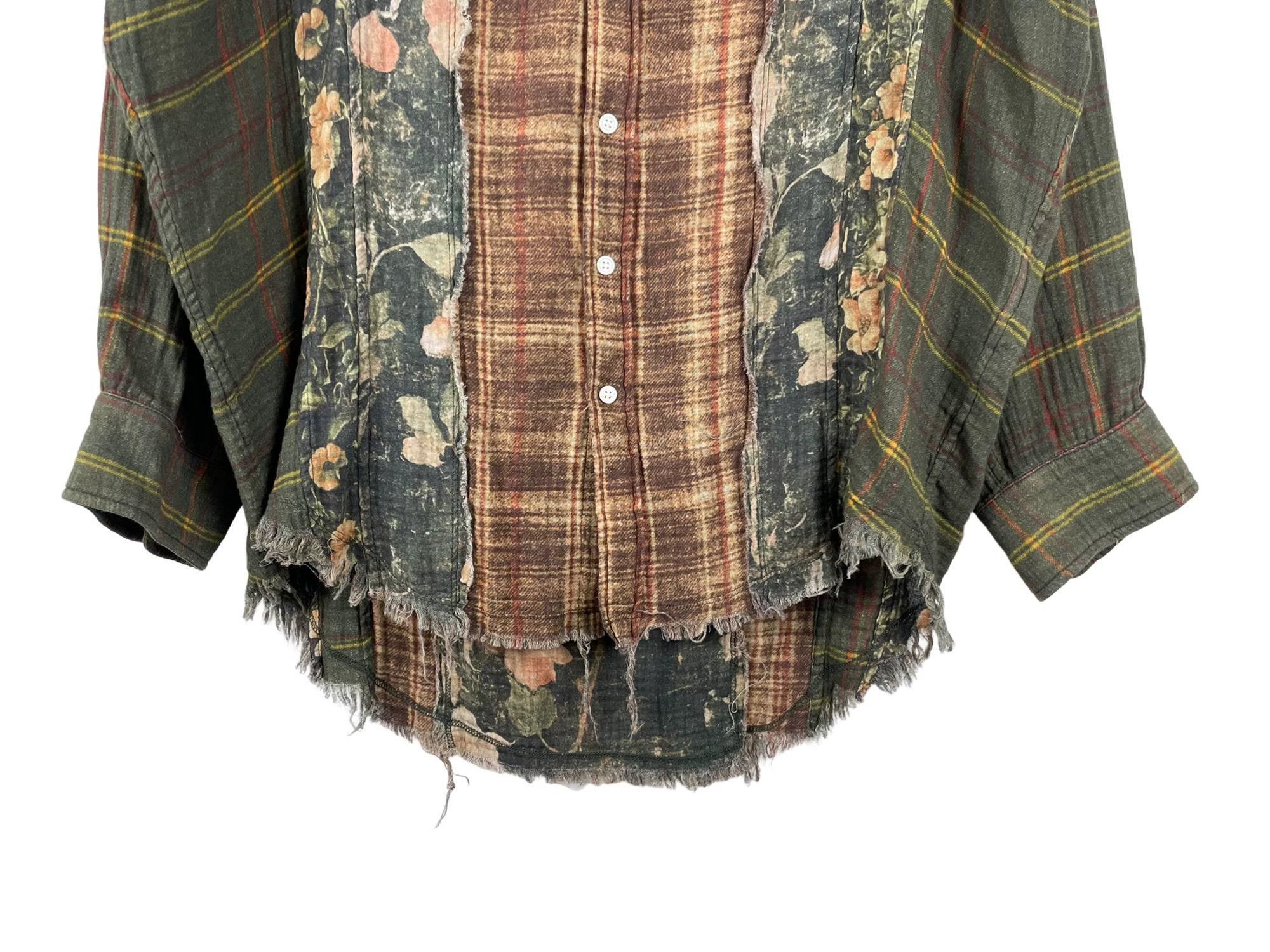 R13 R13 Plaid Panel Fringe Distressed Shirt XS Size US XS / EU 42 / 0 - 4 Thumbnail