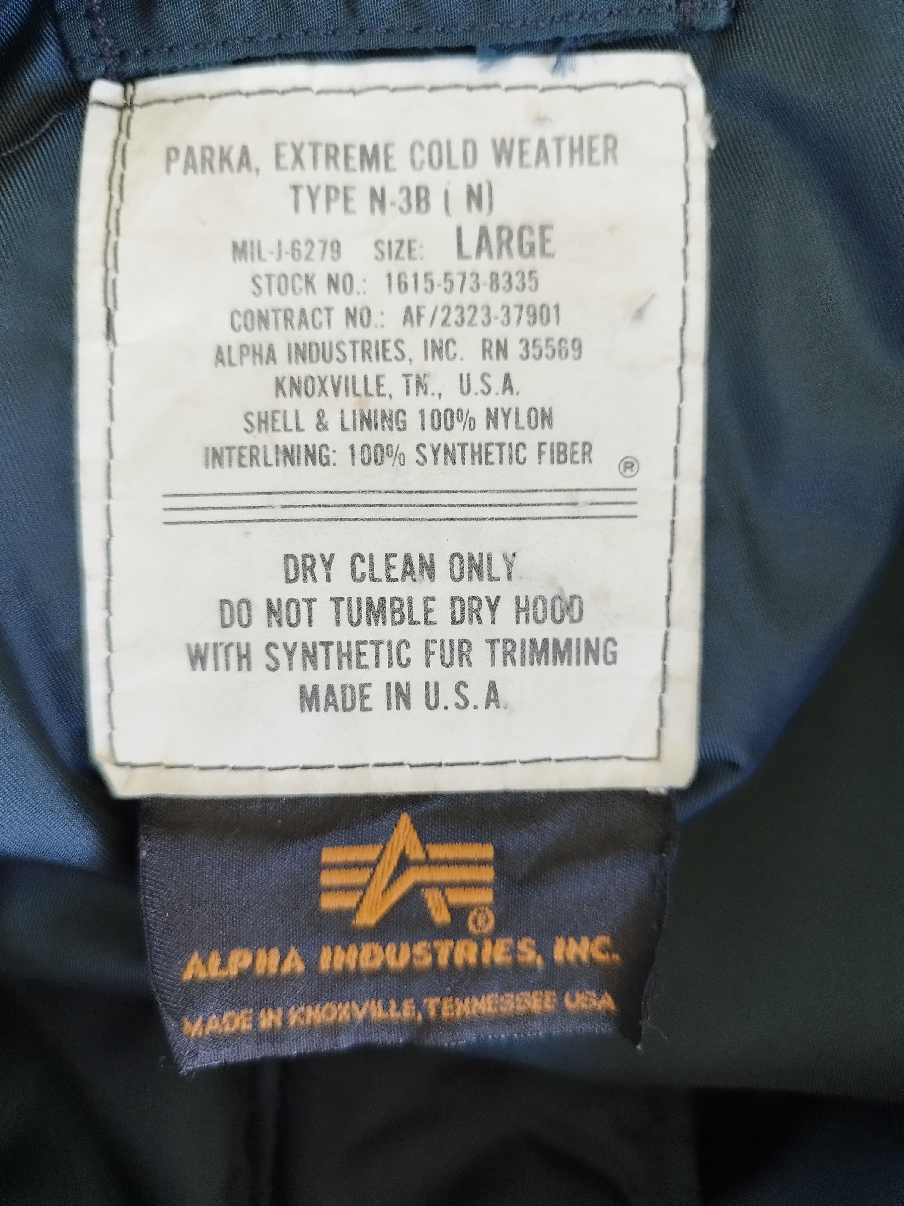 Alpha Industries Vintage Alpha industries jacket parkas N3B design Size US XL / EU 56 / 4 - 5 Thumbnail