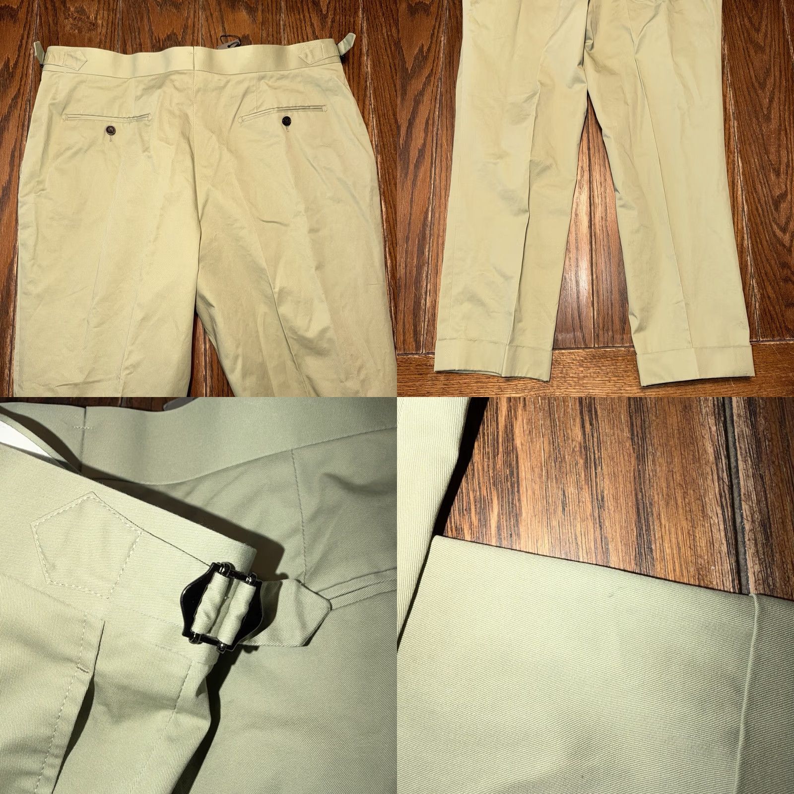 Vintage Spier & Mackay Slim Trousers Mens 38x28 Sage Green Adjustable Buckle Pleated New Size US 38 / EU 54 - 8 Thumbnail