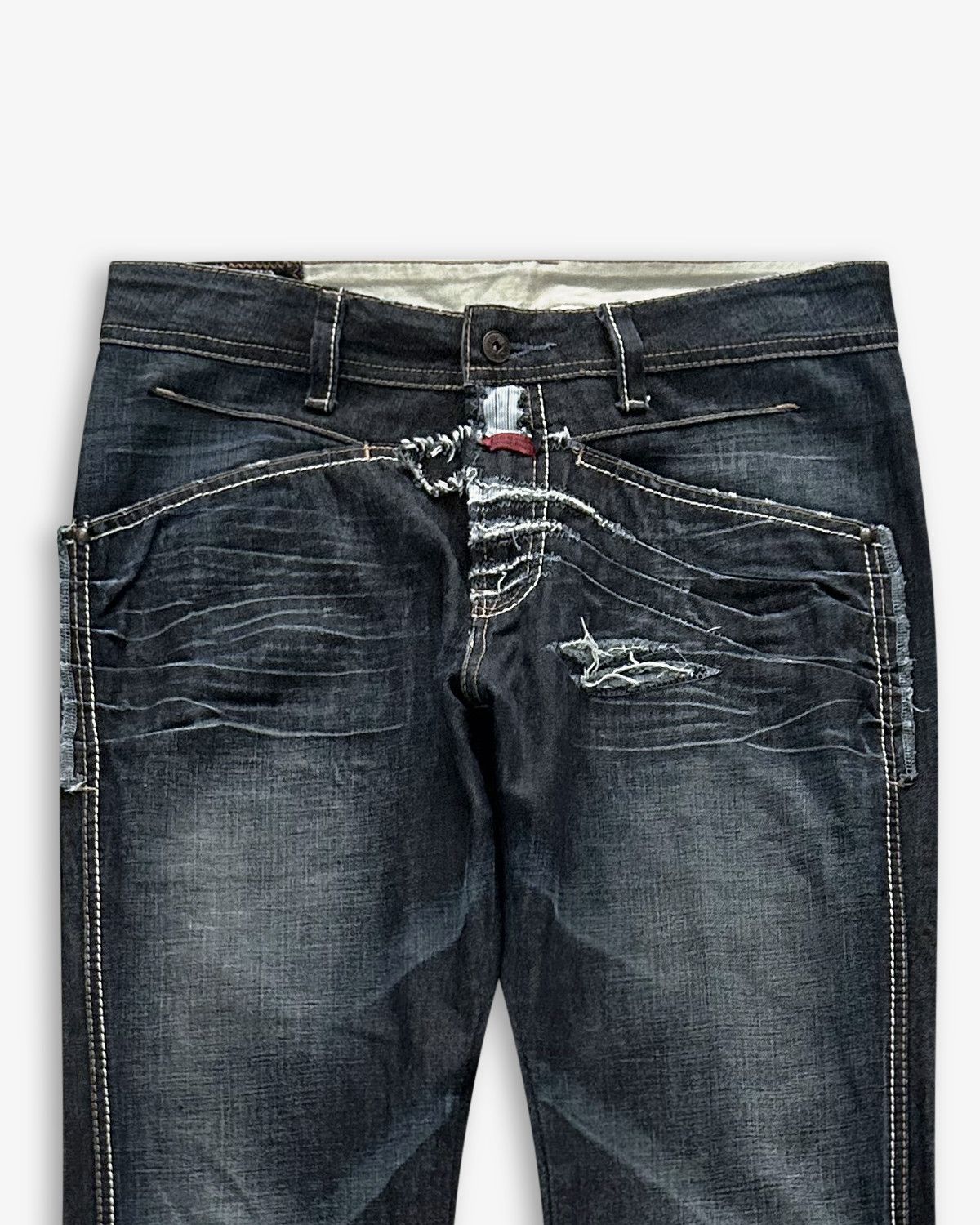 Marithe + Francois Girbaud Marithe Francois Girbaud, Deconstructed Underwear Jeans Size US 34 / EU 50 - 3 Thumbnail