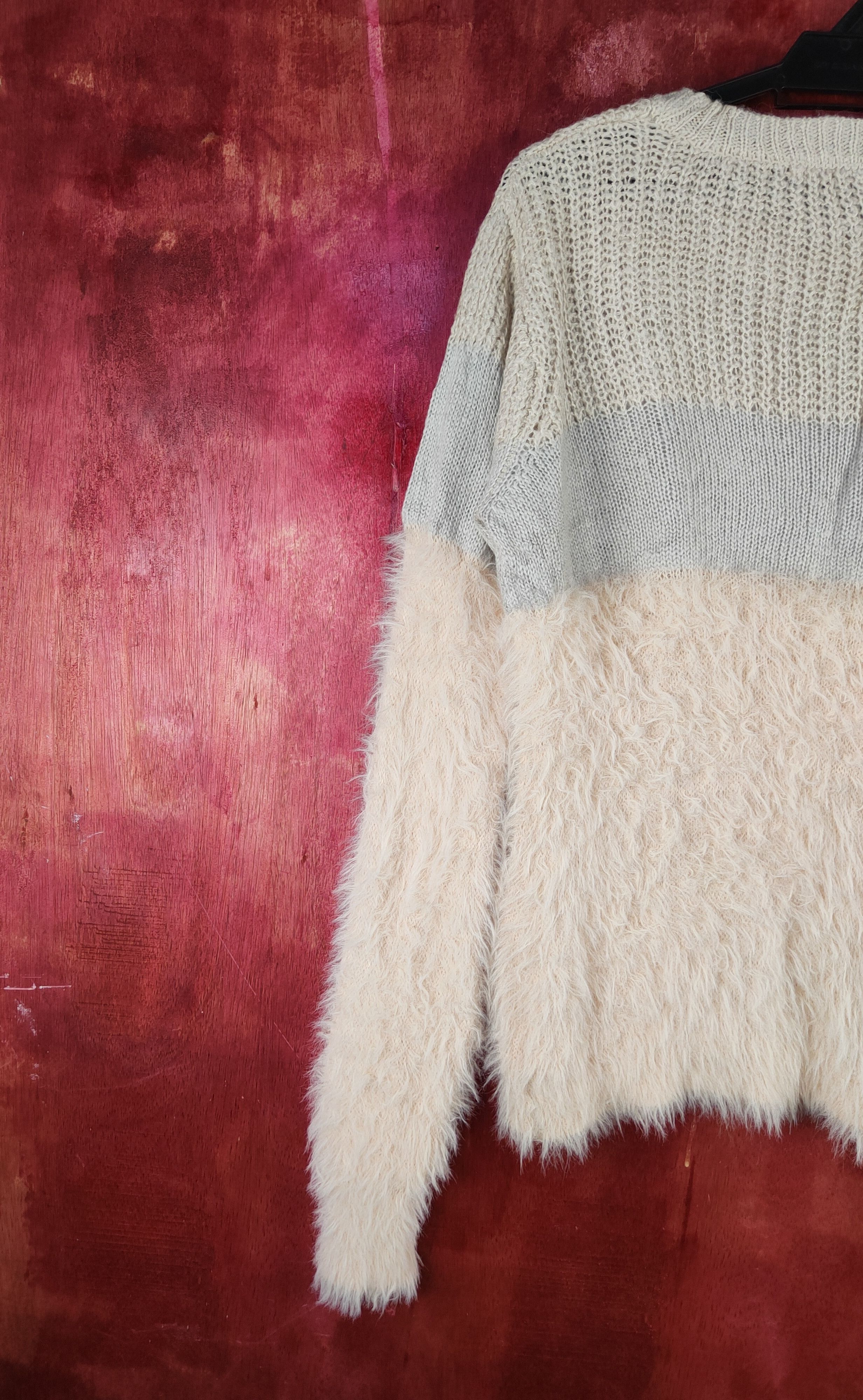 Aran Isles Knitwear Lhelbie Light Orange Shag Shaggy Fur Mohair Knitwear #S2100 Size M / US 6-8 / IT 42-44 - 8 Thumbnail