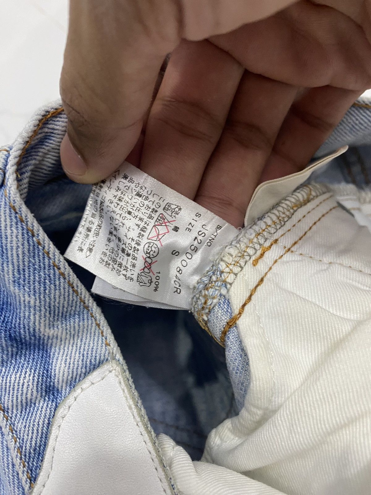 If Six Was Nine BLEACHED JEANASIS DISTRESSED DENIM JEANS Size US 30 / EU 46 - 8 Thumbnail