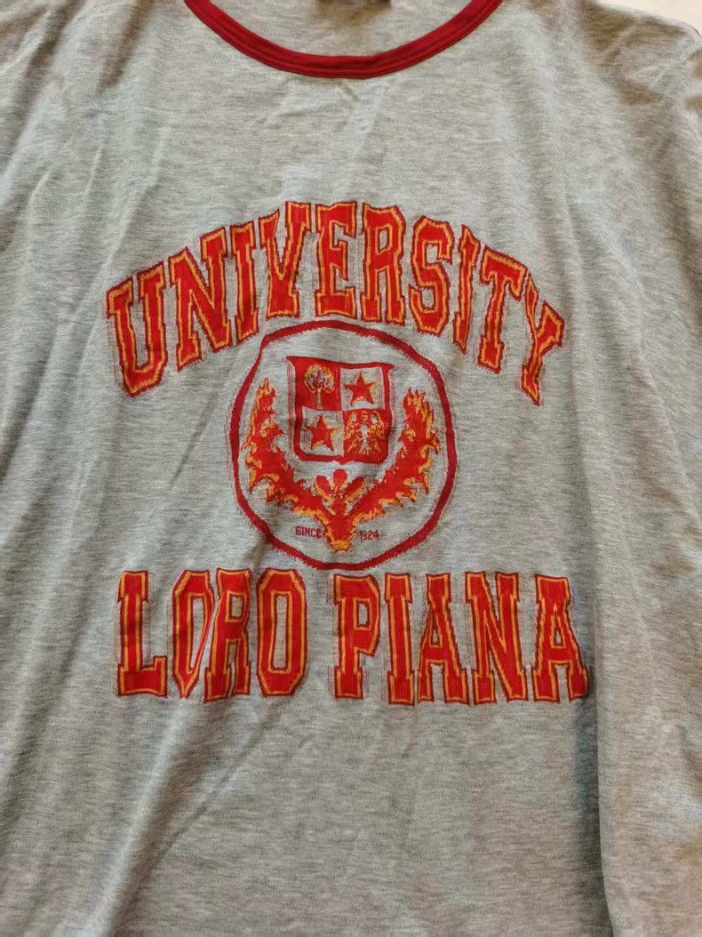 Loro Piana LORO PIANA A light gray short-sleeved T-shirt for women Size L / US 10 / IT 46 - 3 Thumbnail