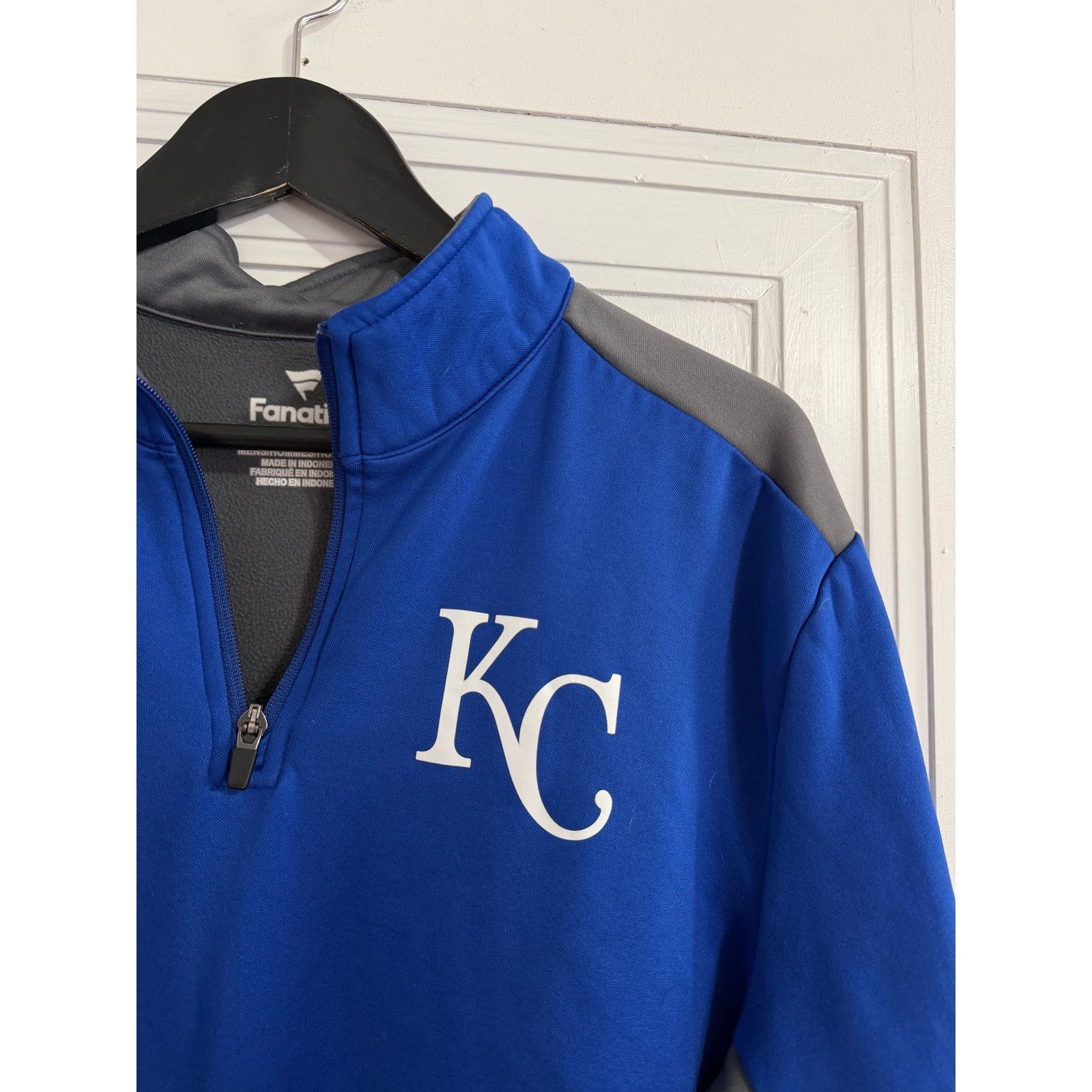 MLB Kansas City Royals Blue 1/4-zip Sweatshirt Size Large Size US L / EU 52-54 / 3 - 2 Thumbnail